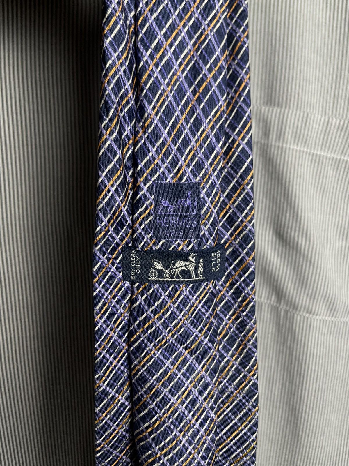 Hermes Vintage Hermes Slick Tie Size ONE SIZE - 6 Thumbnail