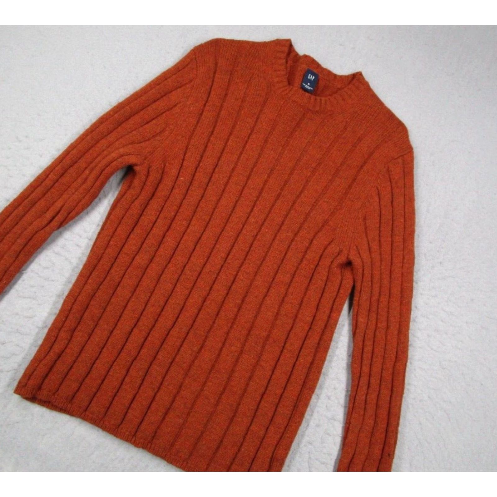 Gap Gap Orange Long Sleeve Sweater Mens Medium Size US M / EU 48-50 / 2 - 2 Thumbnail