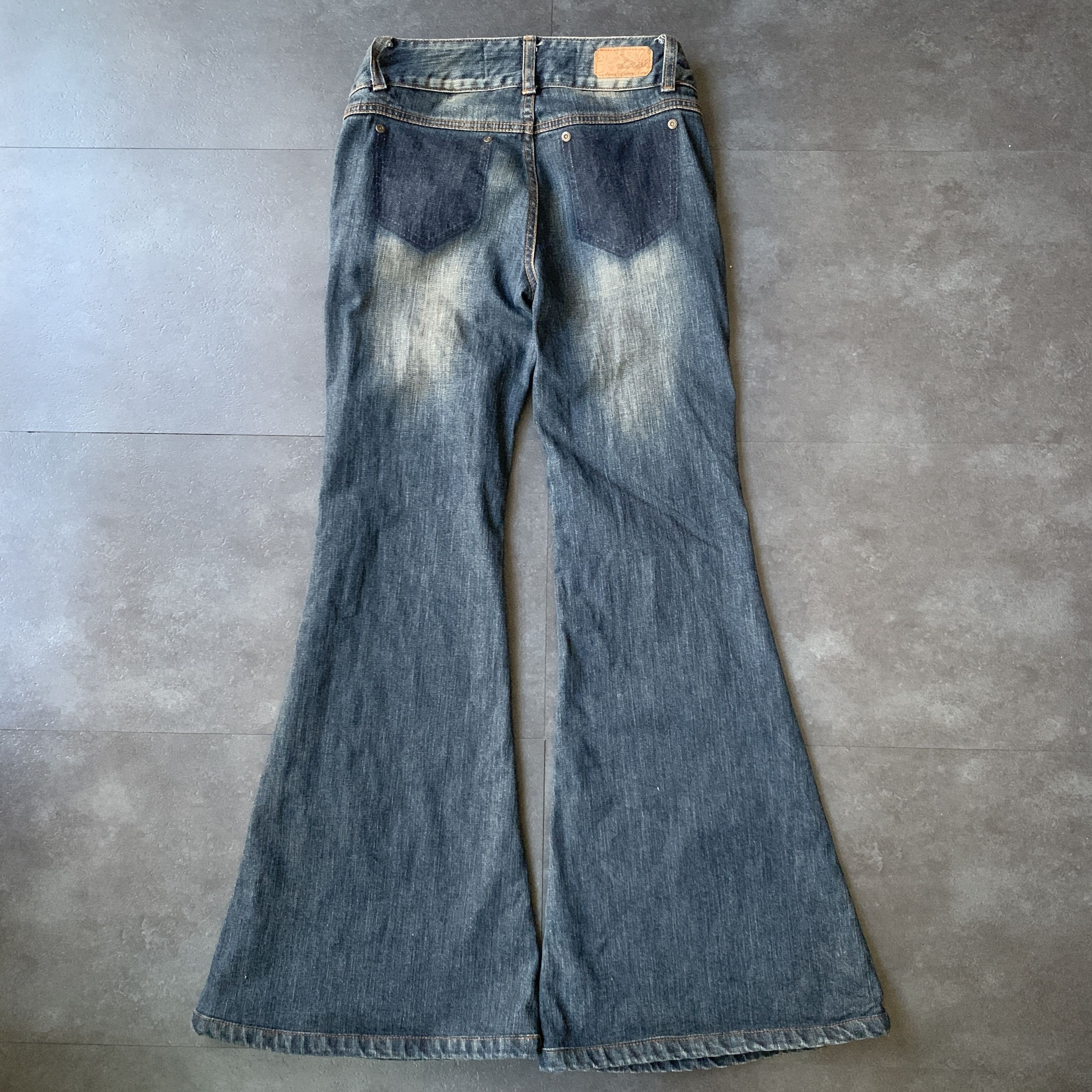 Vintage Vintage 2000s Egoist Denim Flared Pants Bootcut Y2k Grunge Size 28" / US 6 / IT 42 - 2 Thumbnail