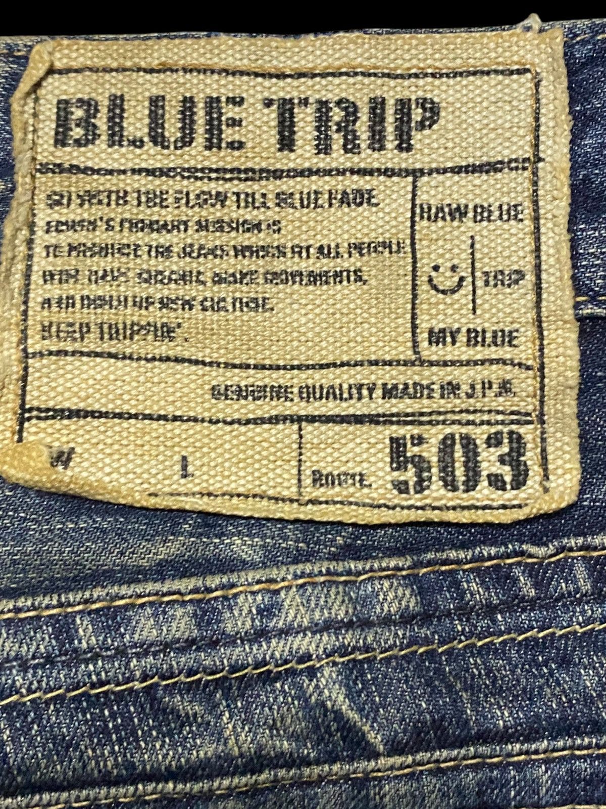 Edwin Vintage Edwin Blue Trip Grunge Distressed Loose Jeans Size US 33 - 10 Thumbnail