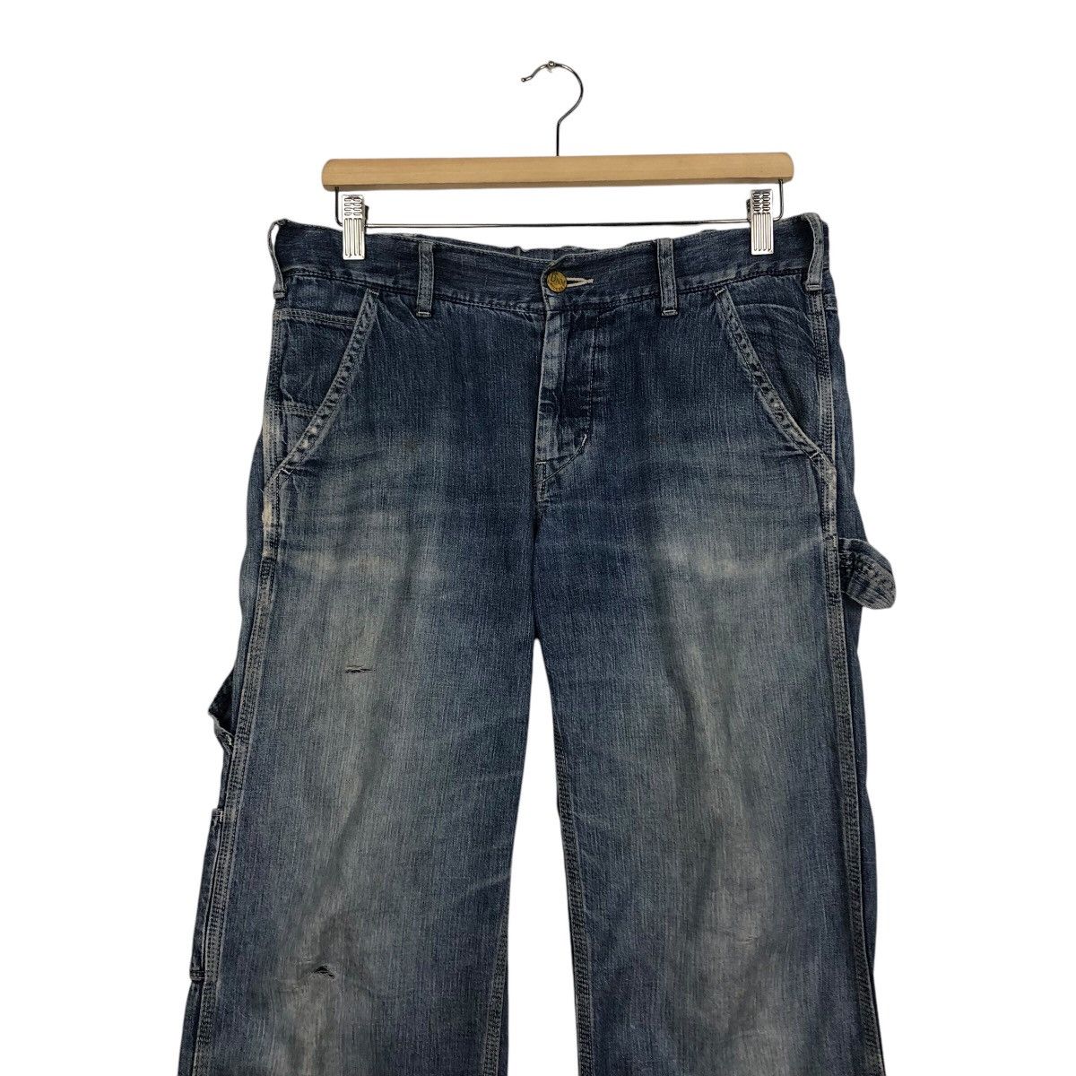 Japanese Brand × Vintage 📌Vintage Carpenter Denim Pants Worker Denim & Dungaree 92's Size US 32 / EU 48 - 5 Thumbnail
