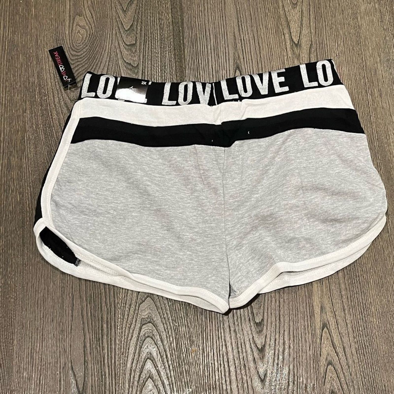 Vintage NWT Love Streak Womens Cotton Track Gym Shorts Size 2X Size 40" / US 18 - 5 Thumbnail