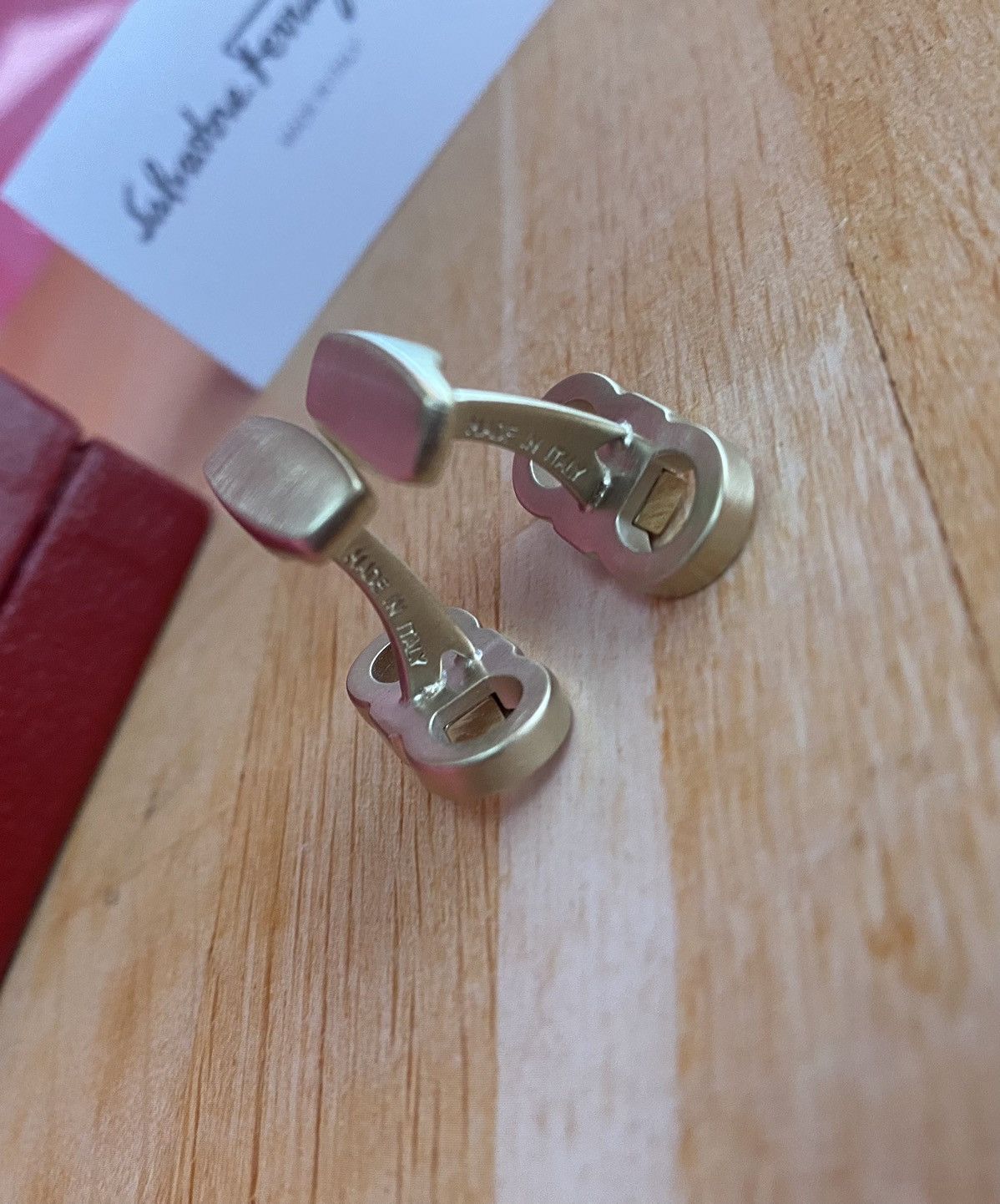 Salvatore Ferragamo Ferragamo brass gancini cuff links nwt Size ONE SIZE - 3 Thumbnail