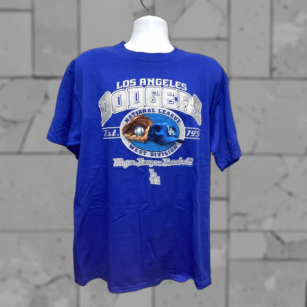 Vintage NWT CSA LA Dodgers Graphic Shirt Mens L 100% Cotton Dark Blue T-Shirt Blue Cotton Men L Size US L / EU 52-54 / 3 - 1 Thumbnail