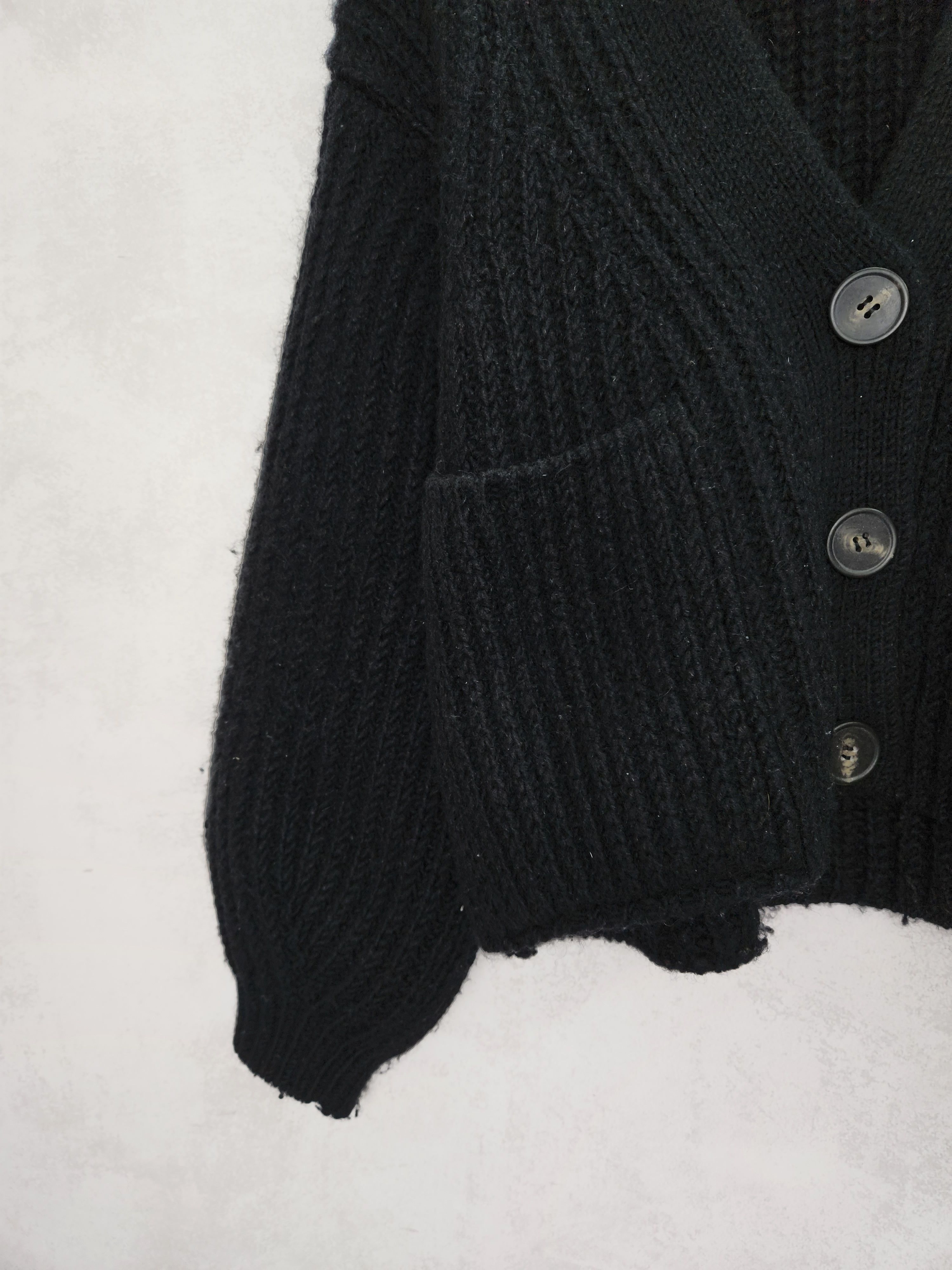 Acne Studios Acne Studios Hadlee Chunky heavy blak cardigan sweater Size XS / US 0-2 / IT 36-38 - 4 Thumbnail