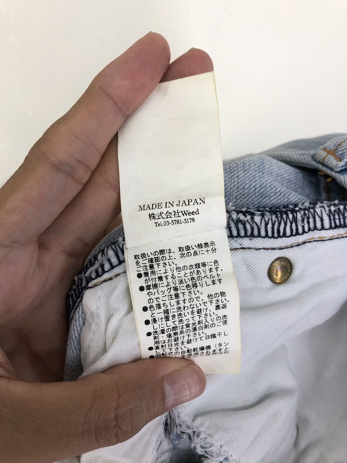 Japanese Brand Ripo Trenta Anni Distressed Light Wash Jeans Size US 32 / EU 48 - 17 Thumbnail