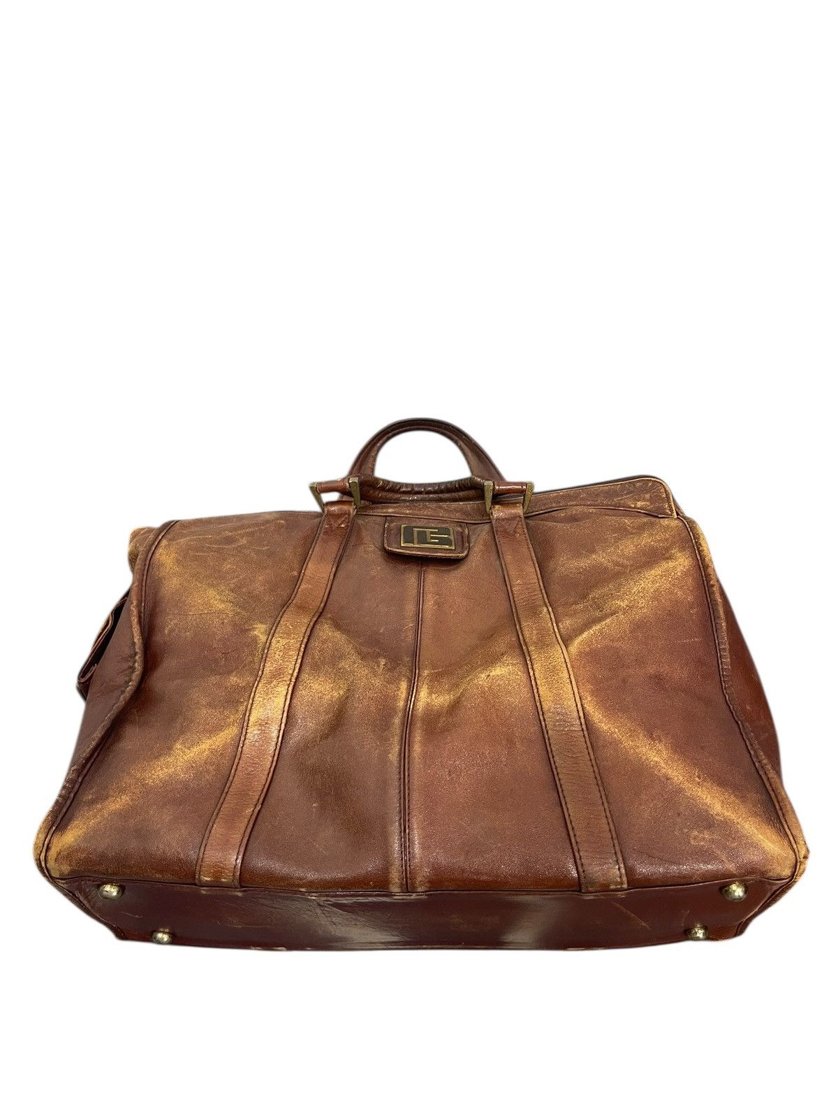 Pierre Balmain Full Leather Vtg 80s Pierre Balmain Beauty Patina Bag 2🟩1 Size ONE SIZE - 5 Thumbnail