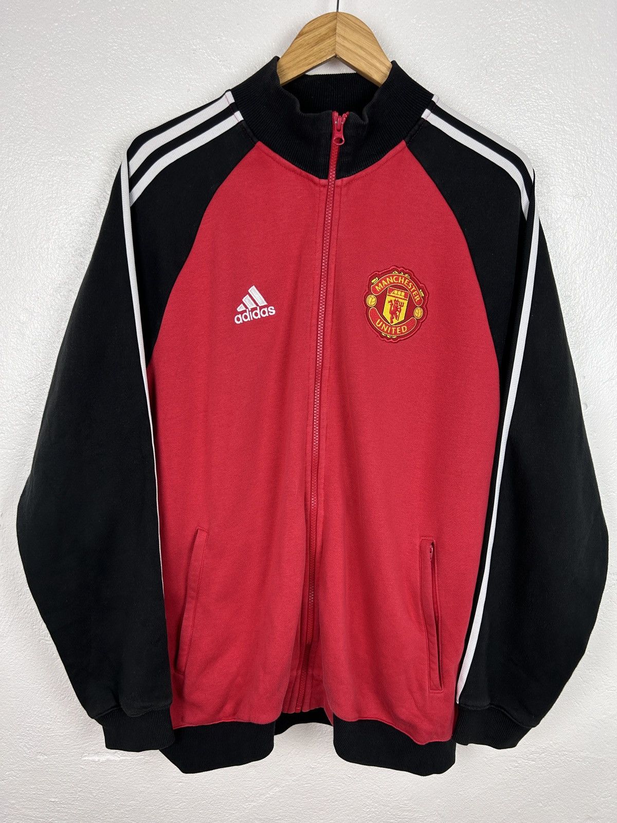 Adidas Adidas Manchester United 2021/22 Anthem Zippered Jacket Size US XL / EU 56 / 4 - 1 Thumbnail