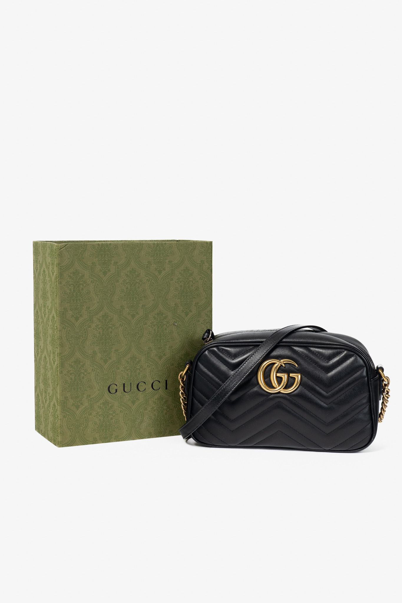 Gucci Gucci GG Marmont Small Black Matelassé Shoulder Bag Size ONE SIZE - 14 Thumbnail