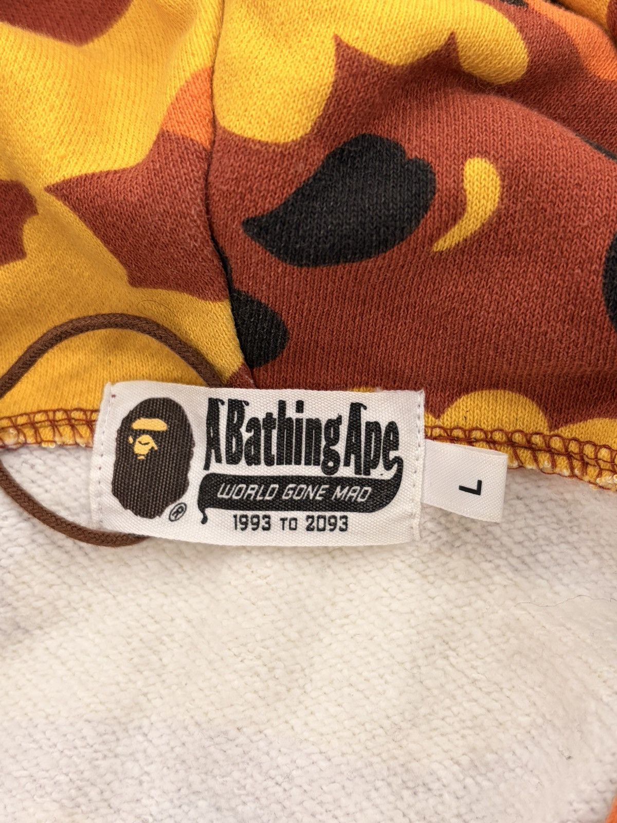 Bape Orange Camo Bape Fullzip Shark Hoodie Size US L / EU 52-54 / 3 - 8 Thumbnail