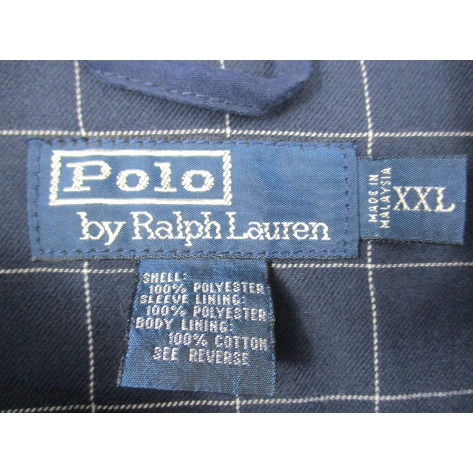 Ralph Lauren VINTAGE Polo Ralph Lauren Windbreaker Jacket Men XXL Navy Full Zip Size US XXL / EU 58 / 5 - 3 Thumbnail
