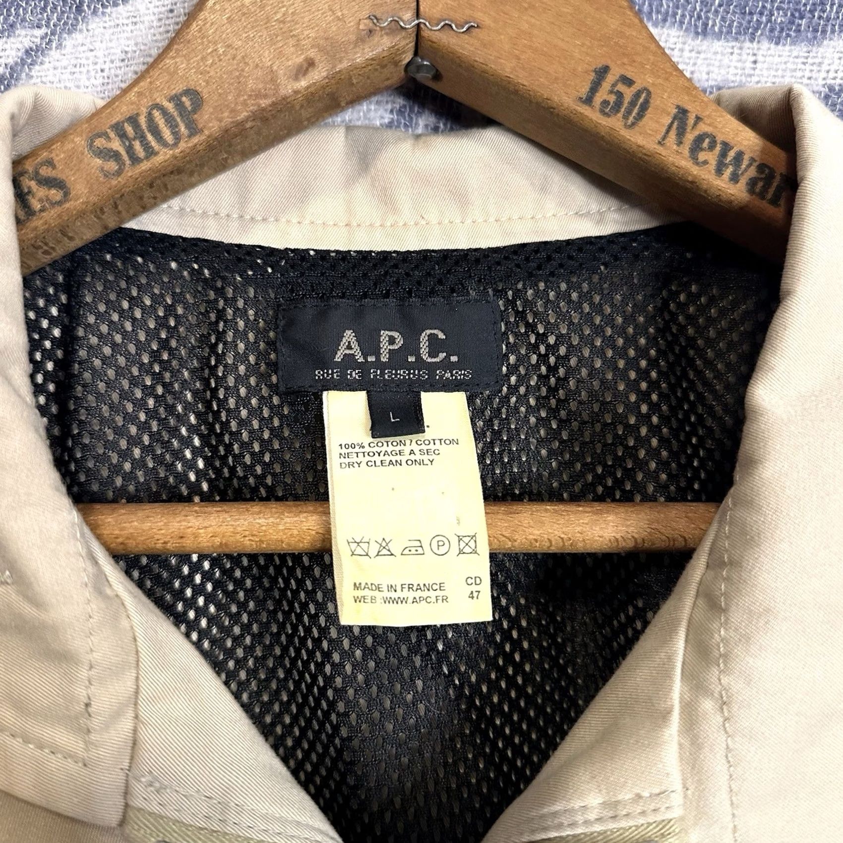 A.P.C. VINTAGE A.P.C. Jacket Beige Women’s Large Bomber Zip Up Classic 90s Designer Size L / US 10 / IT 46 - 3 Thumbnail