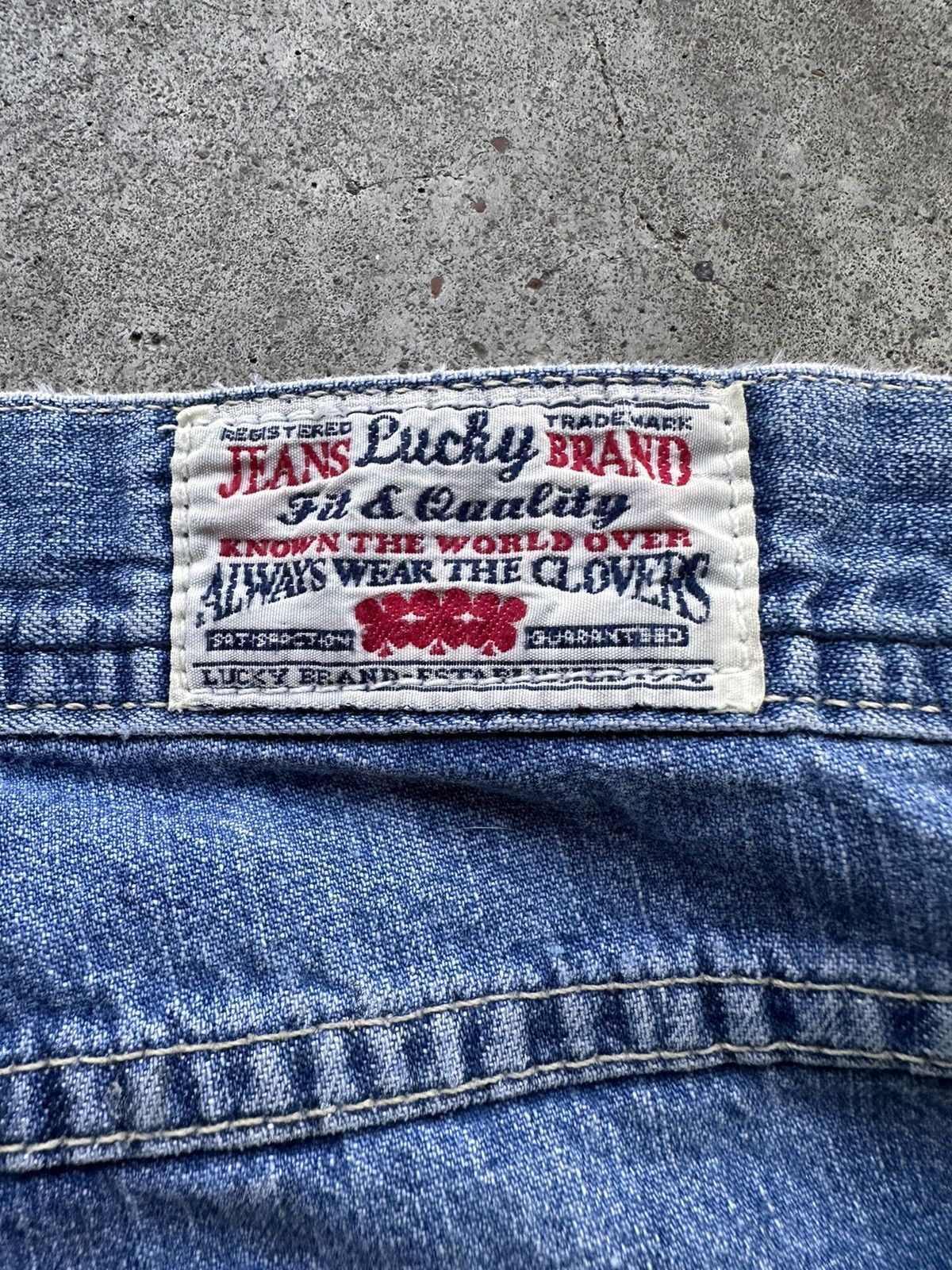 Lucky Brand × Vintage 90s Lucky Brand Denim Jorts Size US 37 - 9 Thumbnail