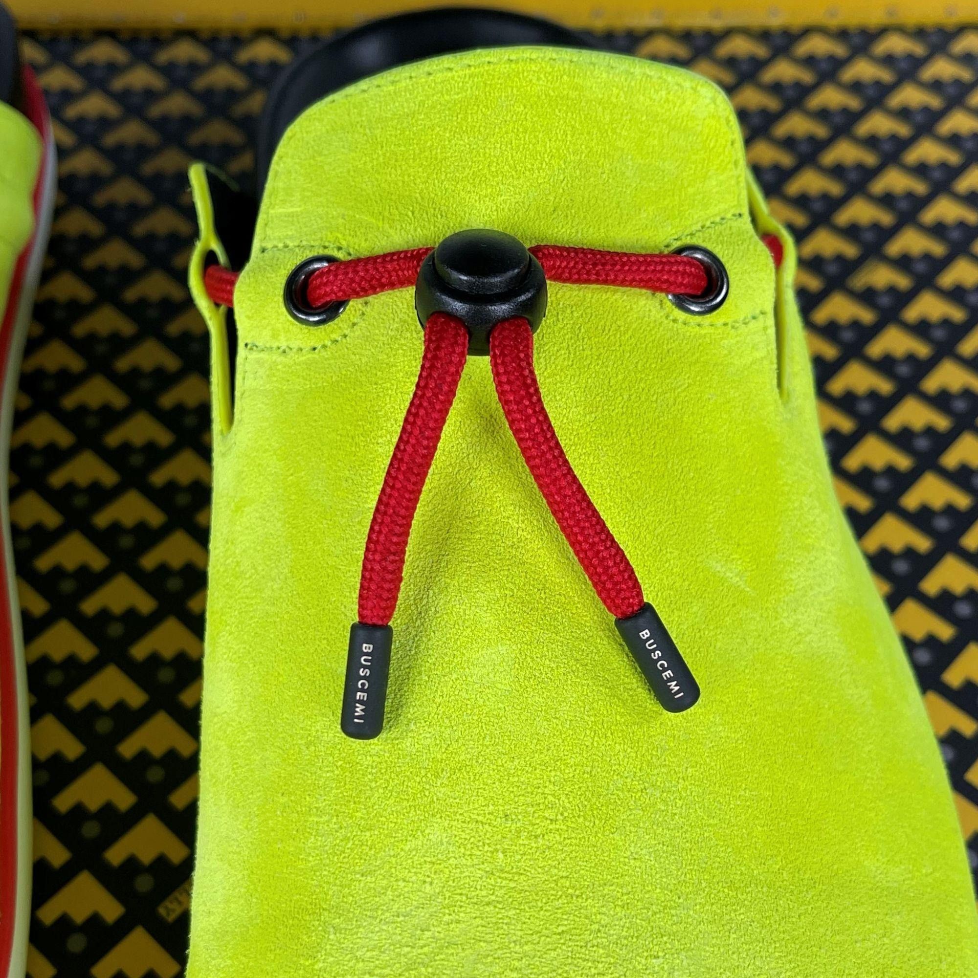 Buscemi Buscemi Pietro Neon Yellow Suede Slippers US 8 EU 41 Size US 8 / EU 41 - 6 Thumbnail