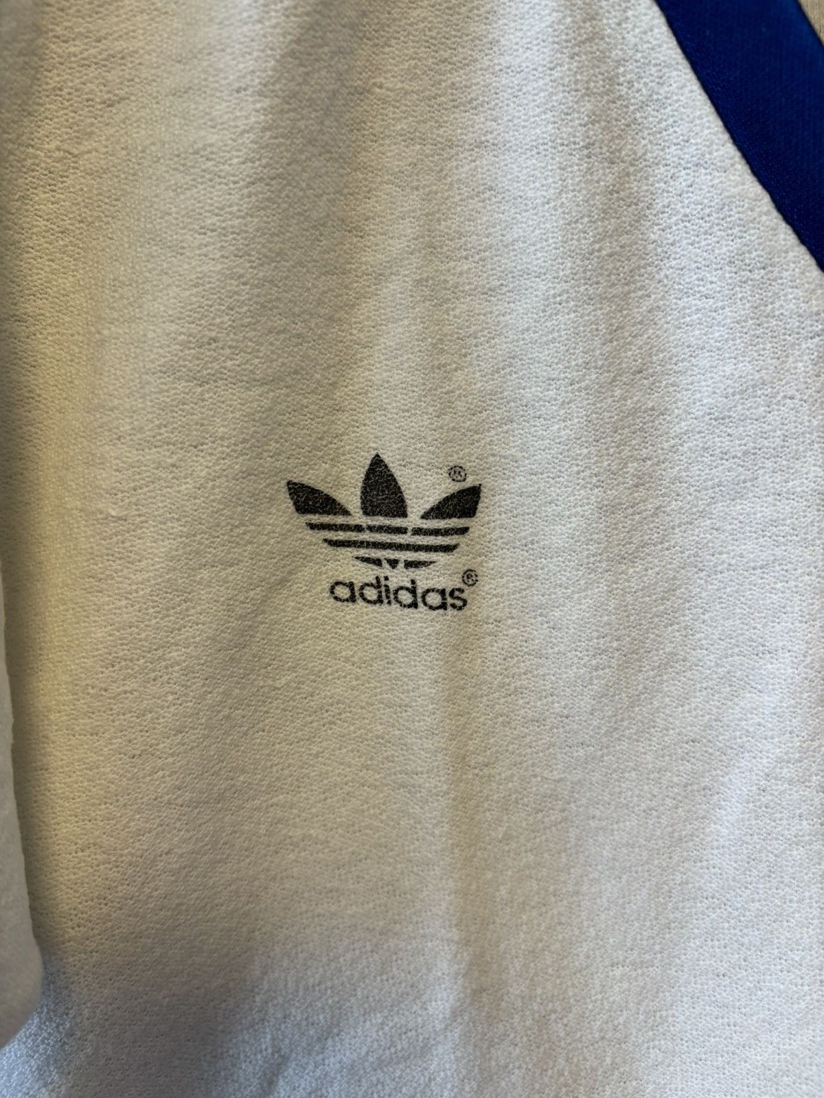Adidas 80s Adidas V-Neck Tee White/Blue West Germany M Size US M / EU 48-50 / 2 - 4 Thumbnail