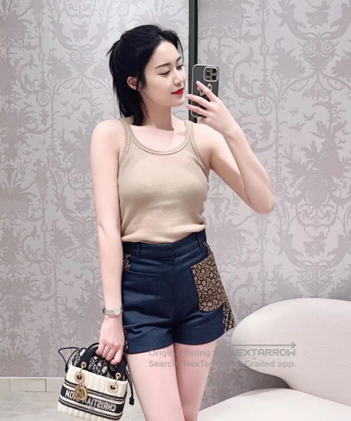 Dior Dior Bee Embroidery Linen Camisole. Size XS / US 0-2 / IT 36-38 - 1 Thumbnail
