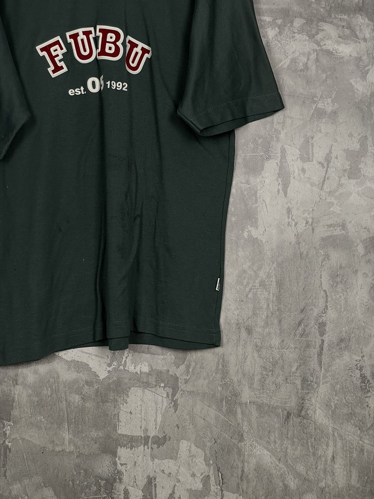 Fubu × Vintage ‼️ Vintage 90s Fubu Distressed Big Logo Tee Skate T Shirt Size US XL / EU 56 / 4 - 6 Thumbnail