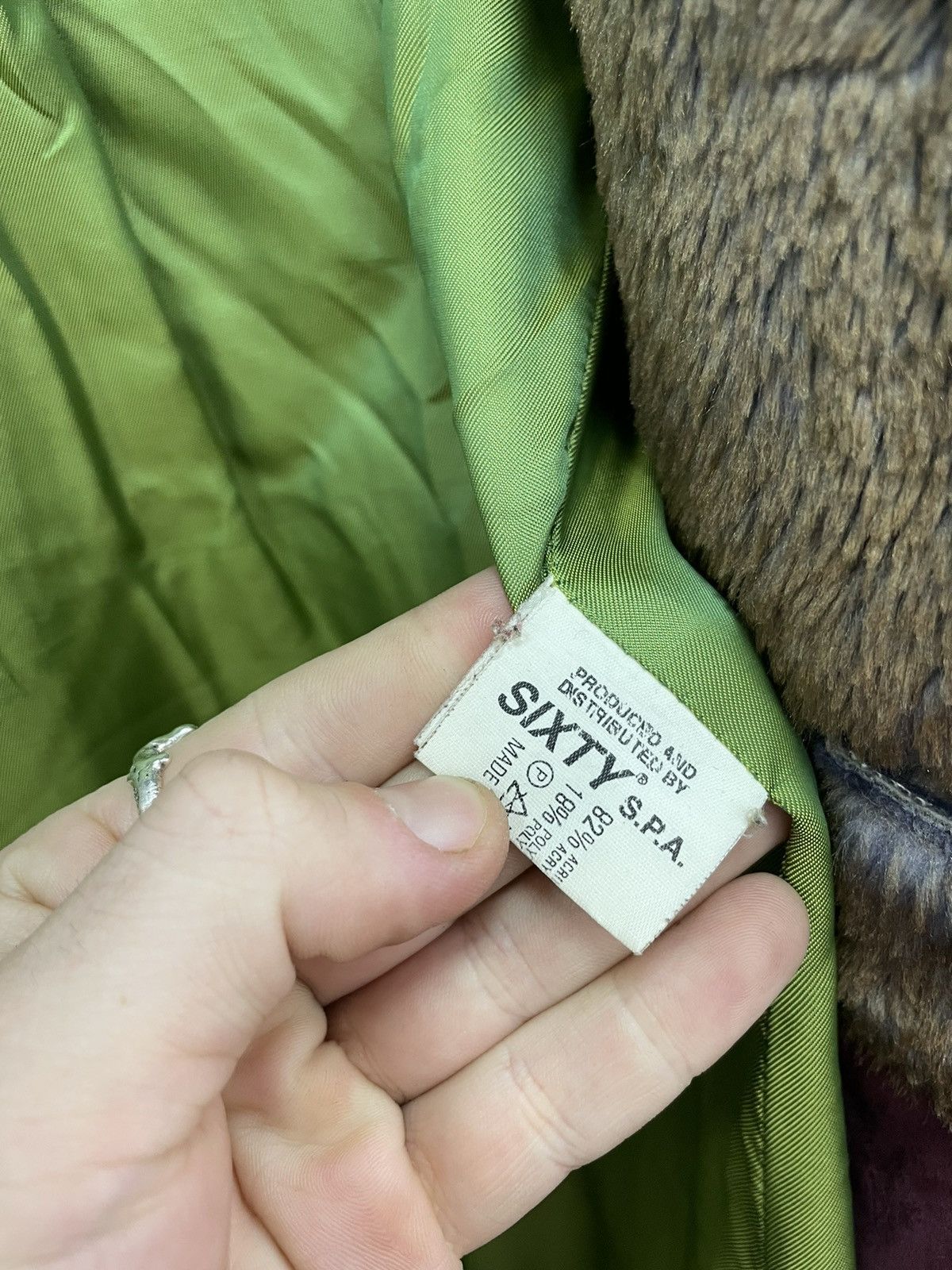 If Six Was Nine × Japanese Brand × Le Grande Bleu (L.G.B.) RARE FUZZY Y2K FAUX FUR legrandebleu MISS SIXTY COAT Size L / US 10 / IT 46 - 14 Thumbnail