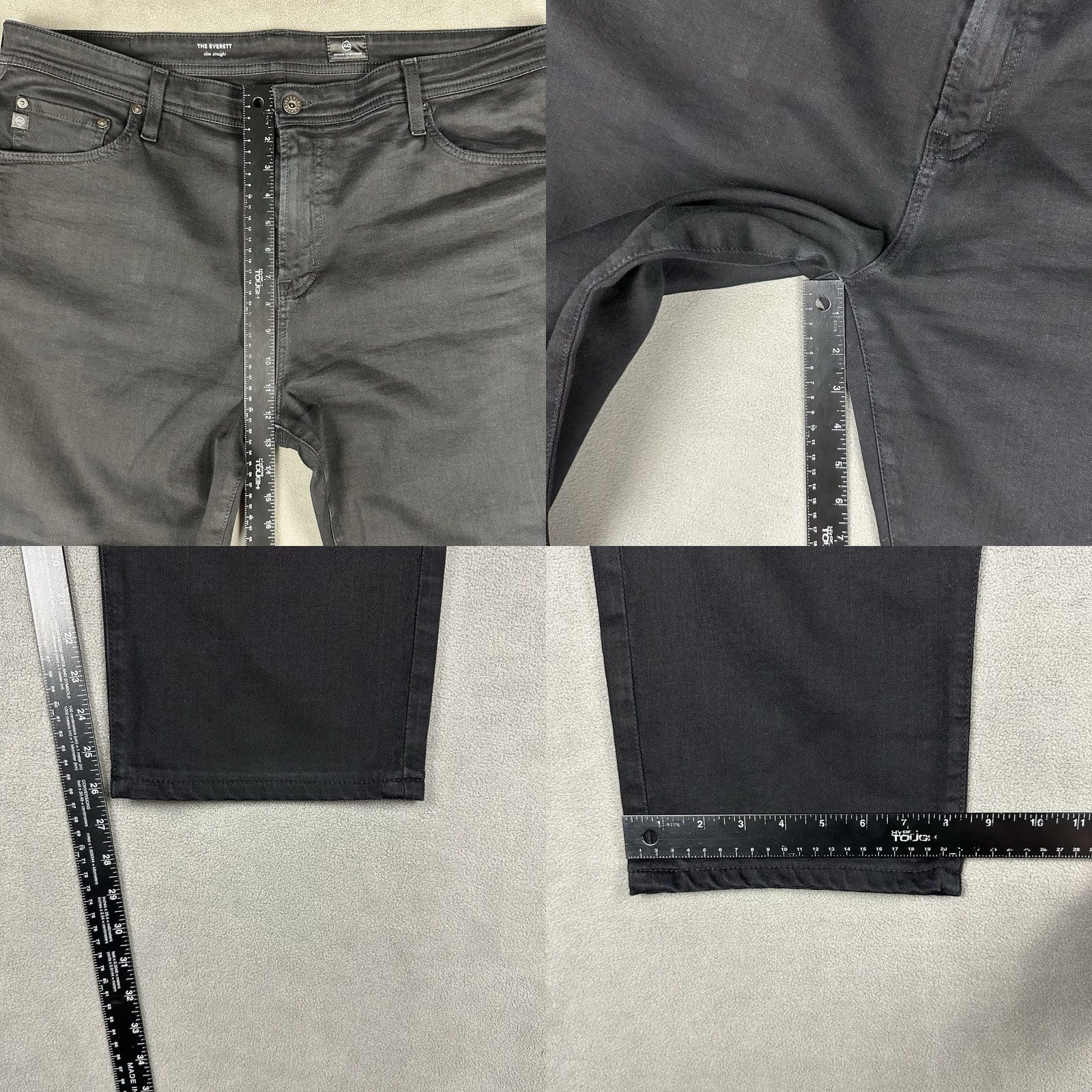 Vintage AG Adriano Goldschmied Everett Pants Slim Straight Men 40x26.5 Black Chino Casual Preppy EUC Boys? Size US 40 / EU 56 - 9 Thumbnail