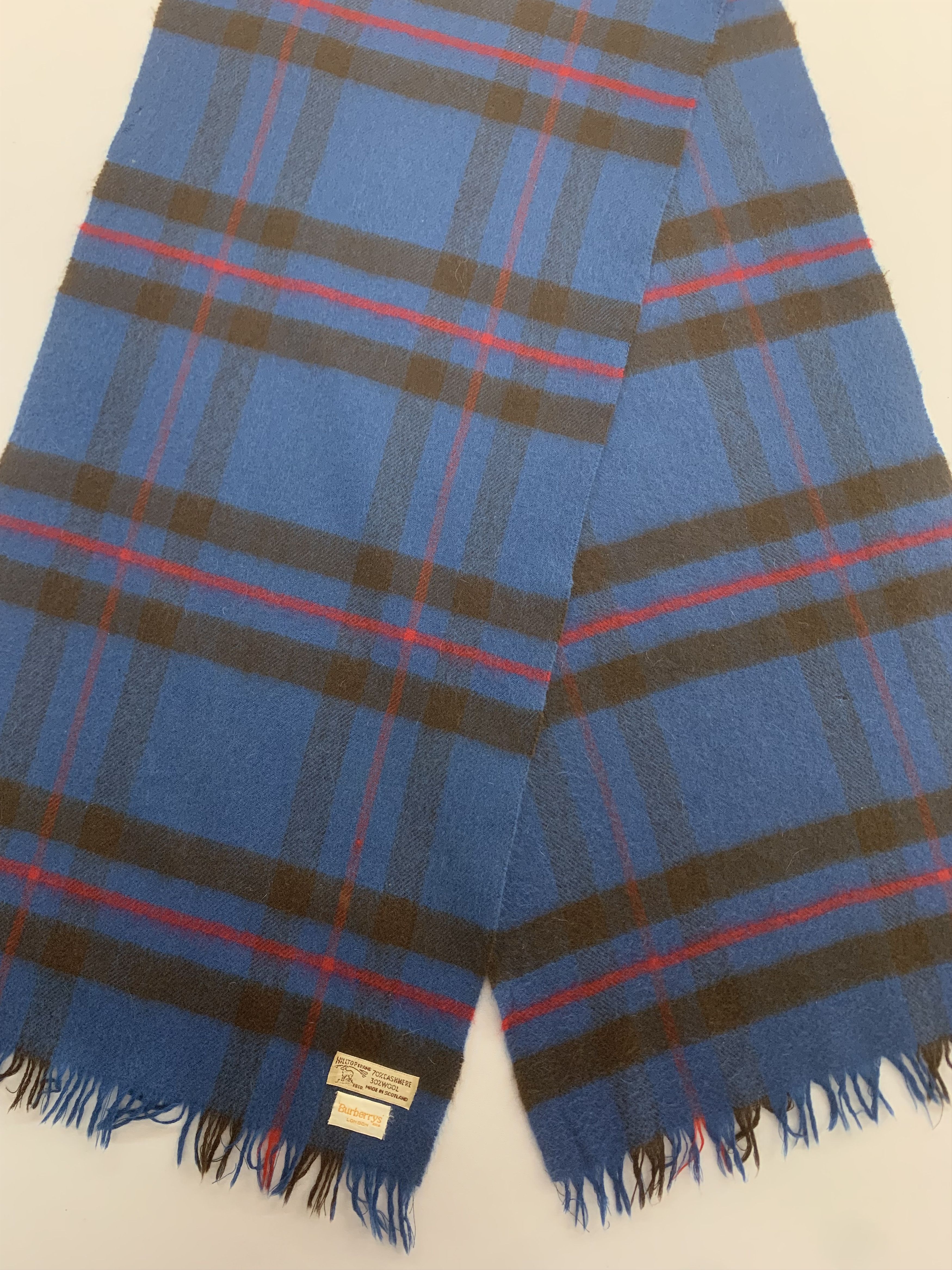 Burberry 80s Burberrys Scarf Wool Cashmere Muffler Neck Wrap BL2013 Size ONE SIZE - 4 Thumbnail