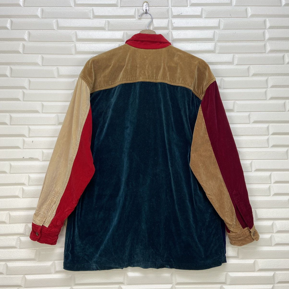 Japanese Brand Japanese Brand Velvet Color Block Loose Shirt Size US S / EU 44-46 / 1 - 3 Thumbnail