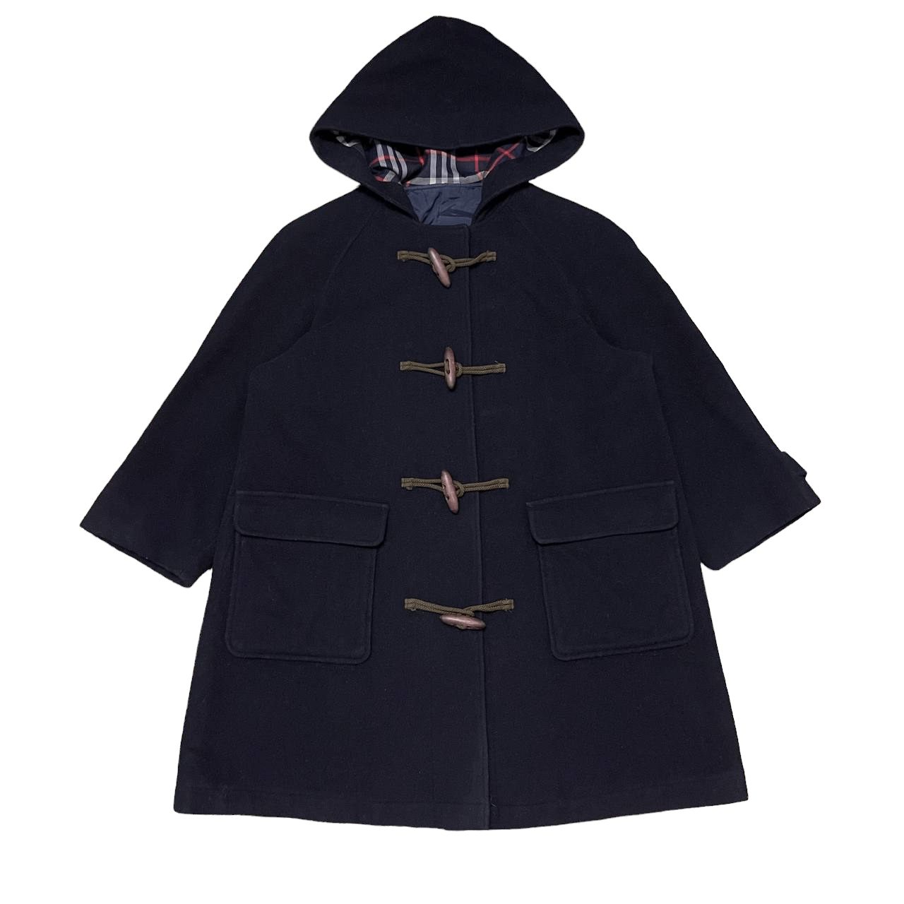 Burberry Vintage Burberry Nova Check Wool Duffle Hooded Coat Size US M / EU 48-50 / 2 - 1 Thumbnail