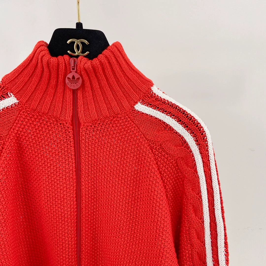 Gucci Gucci x Red Knit Jacket S Size S / US 4 / IT 40 - 3 Thumbnail