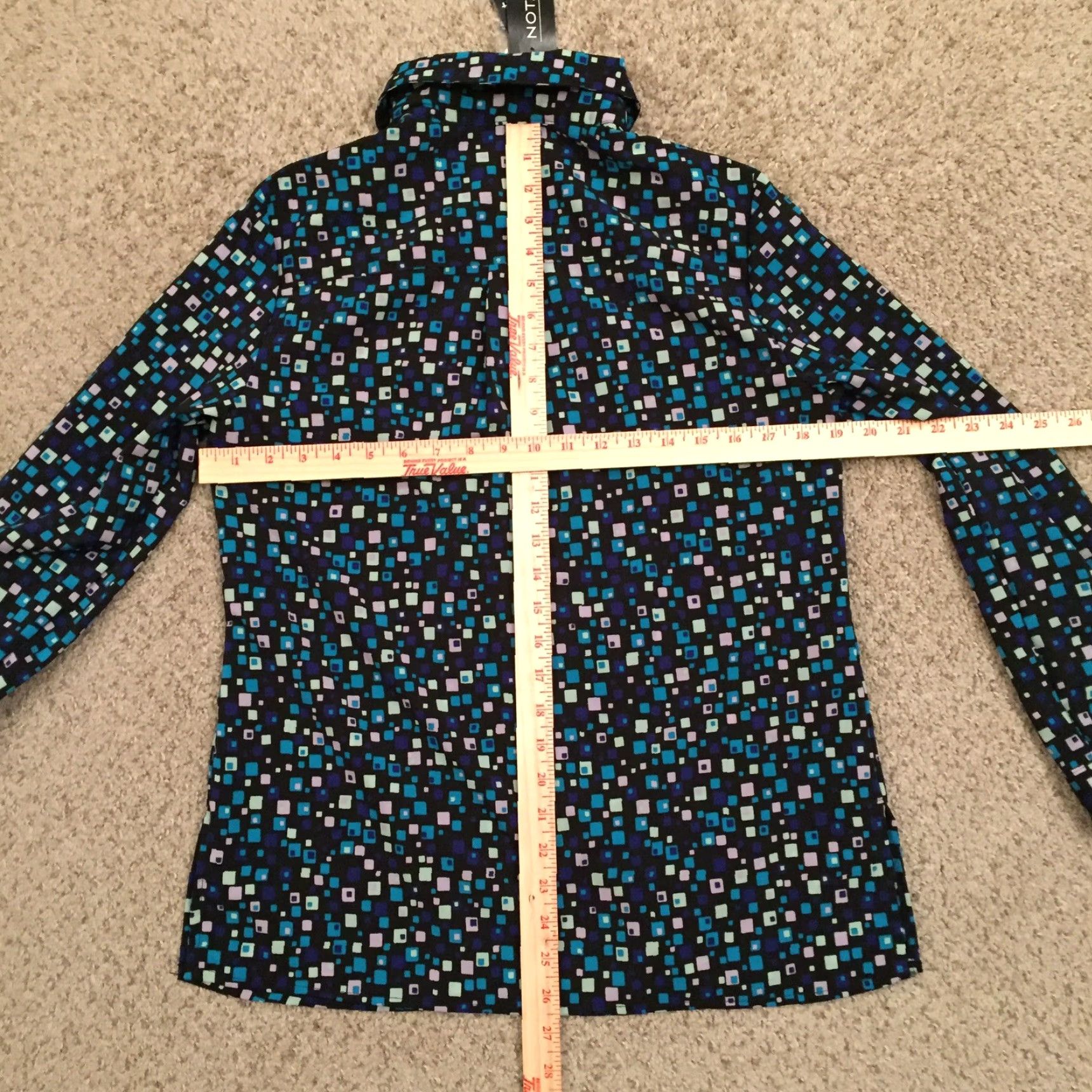 Vintage Notations Shirt Womens Small Blue Geometric Roll Tab Long Sleeve Button Up New Size S / US 4 / IT 40 - 6 Thumbnail