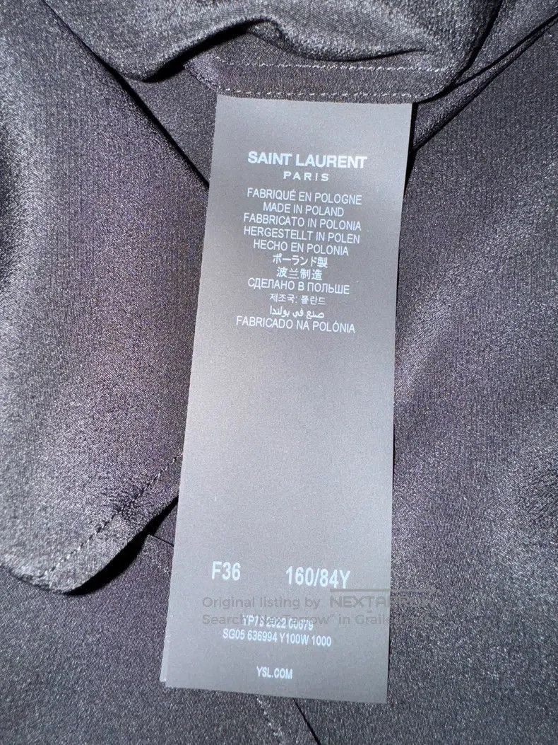 Saint Laurent Paris Saint Laurent Paris Black Mulberry Silk Shirt Size XS / US 0-2 / IT 36-38 - 3 Thumbnail