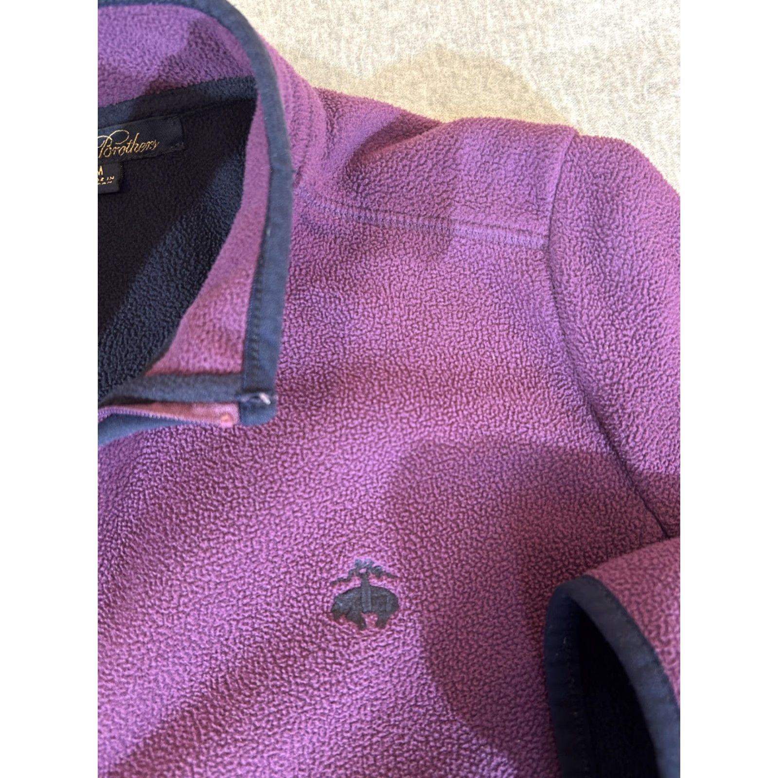 Brooks Brothers Brooks Brothers Jacket Womens Medium Purple Fleece Full Zip Coat Windbreaker Logo Zipper Pockets Short Coat Casual Mens? Size M / US 6-8 / IT 42-44 - 3 Thumbnail