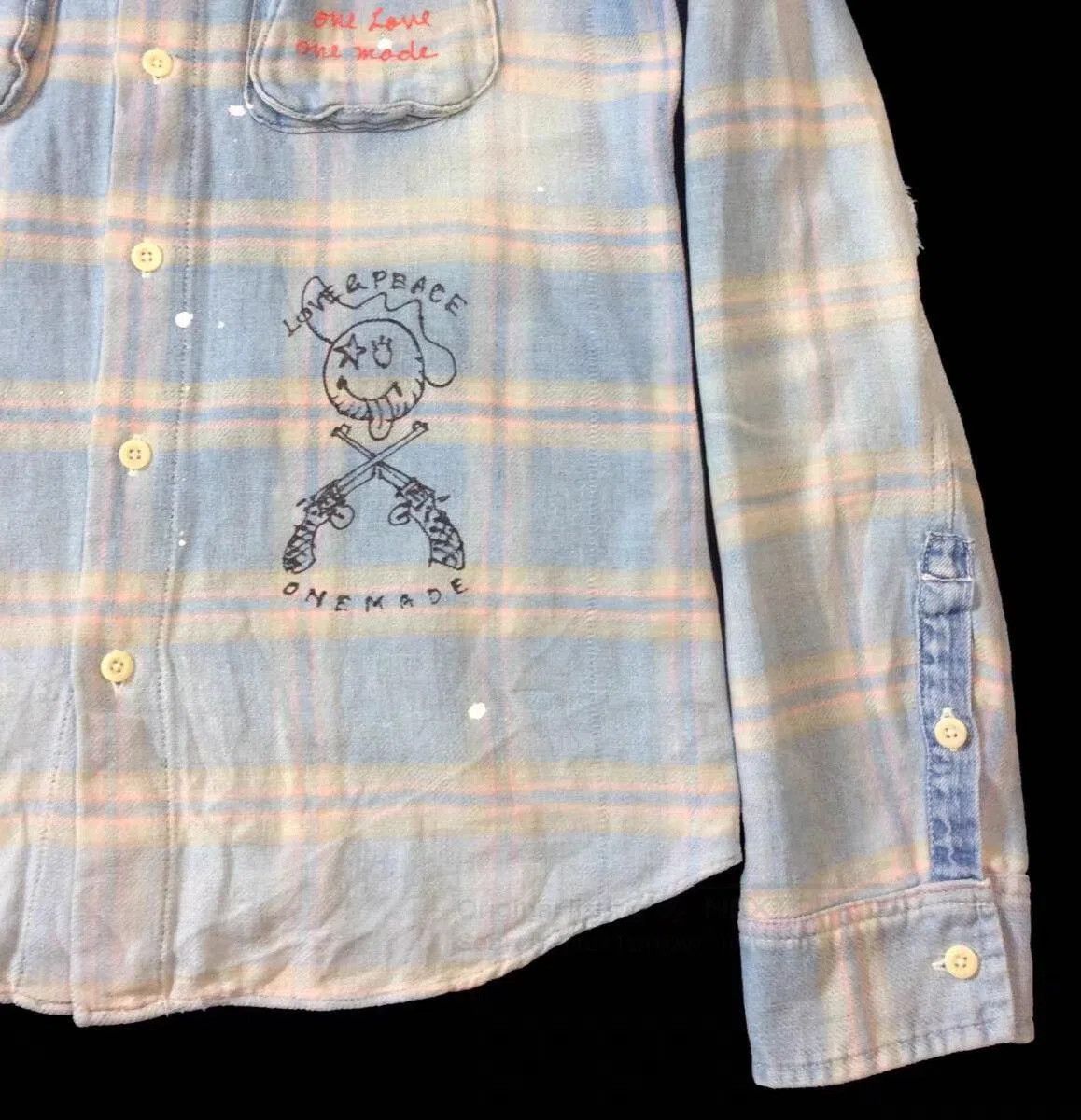 roarguns Blue Plaid Graphic Button-Up Shirt Size S. Size US S / EU 44-46 / 1 - 5 Thumbnail