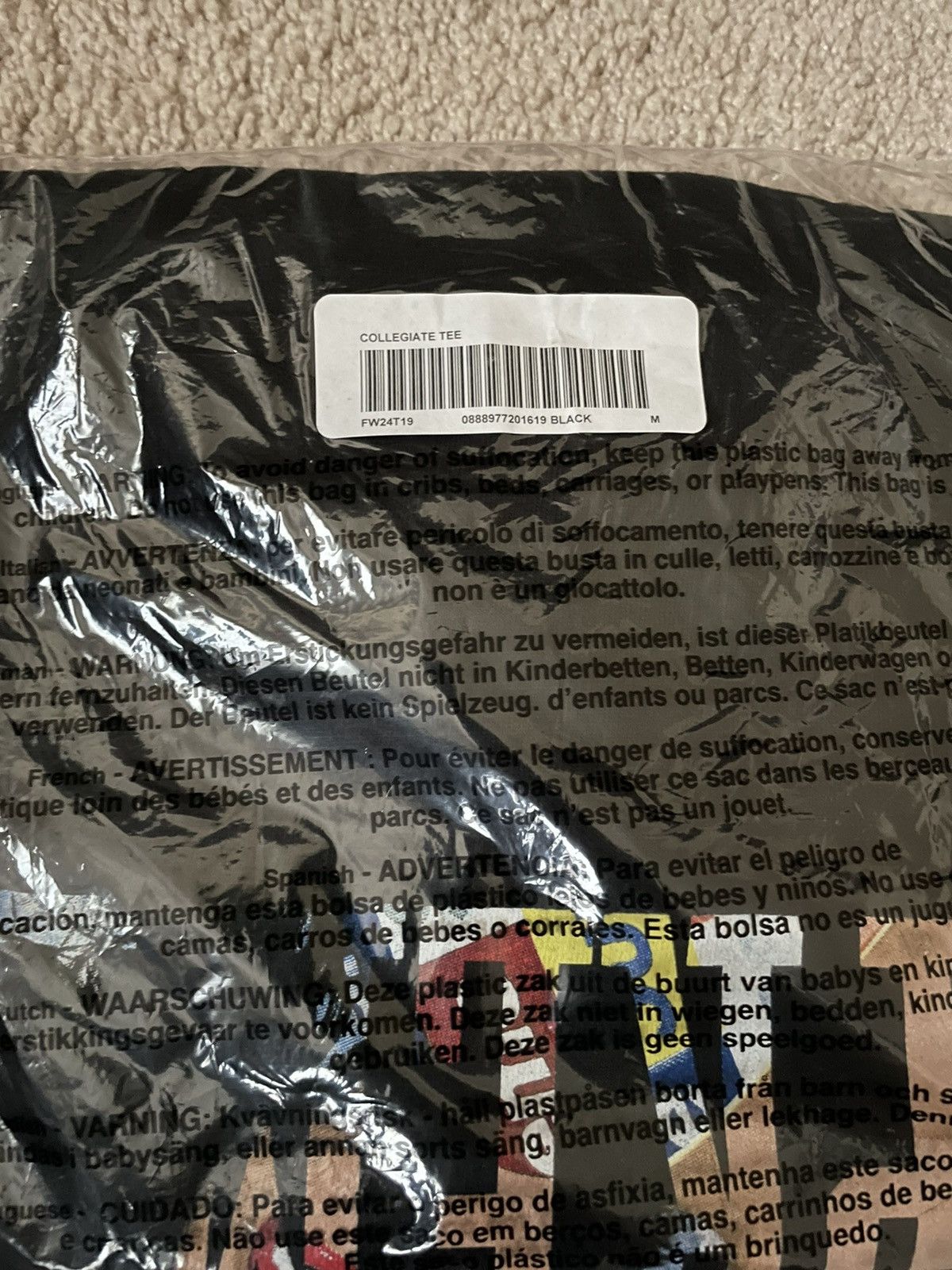Supreme Supreme Tera Patrick Collegiate Tee (Black) Size US M / EU 48-50 / 2 - 3 Thumbnail