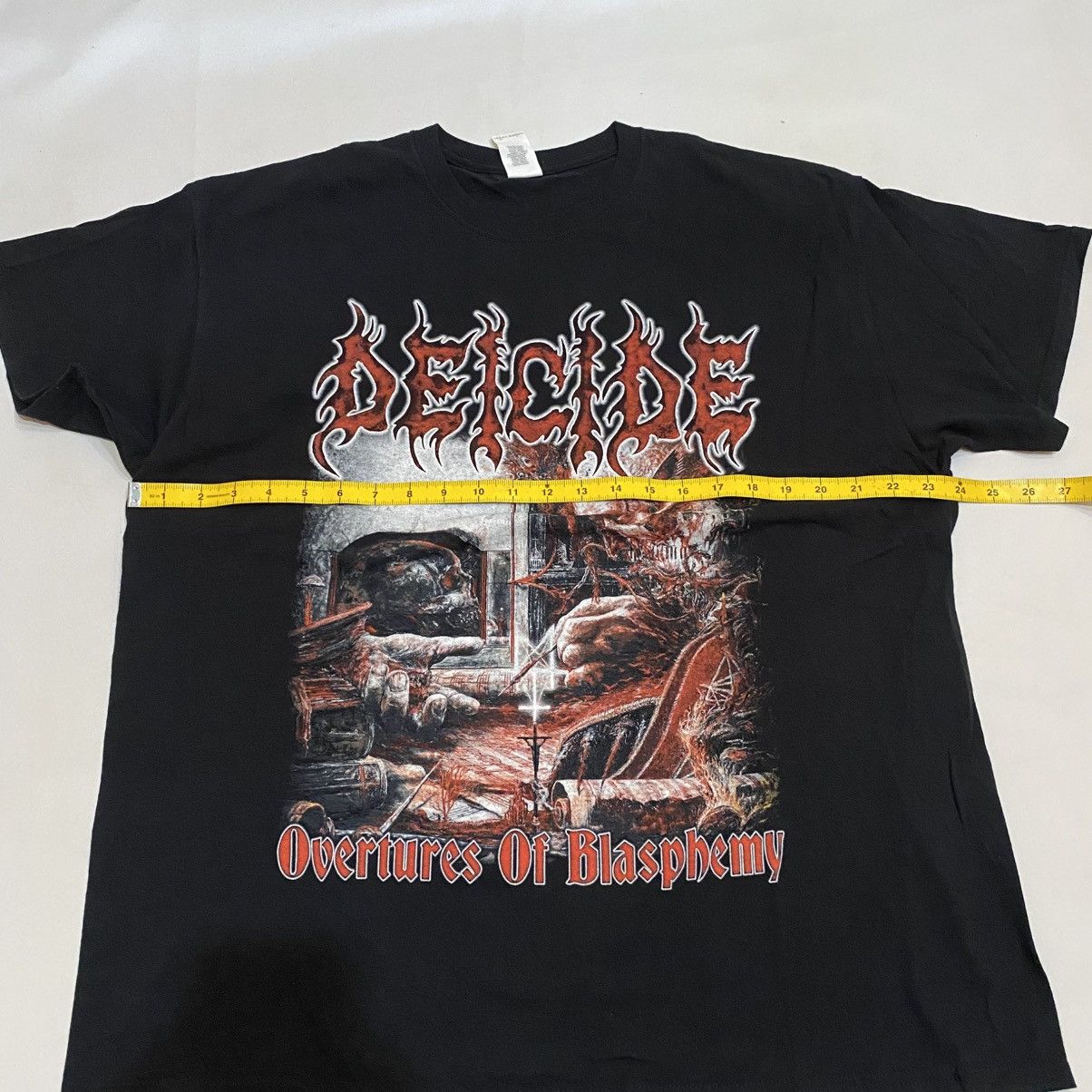 Gildan deicide Tshirt band obertures of blaspemy Obituary burzum Size US XL / EU 56 / 4 - 6 Thumbnail