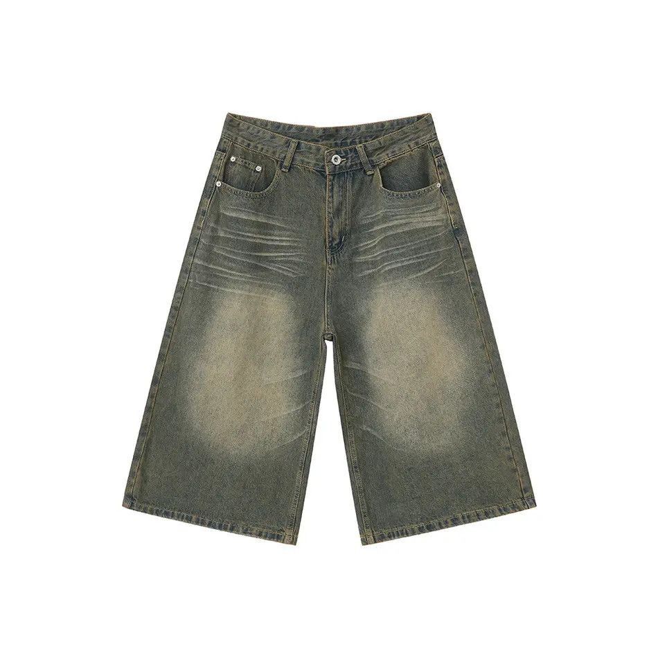 Japanese Brand Retro straight leg wide leg denim shorts Size US 32 / EU 48 - 5 Thumbnail