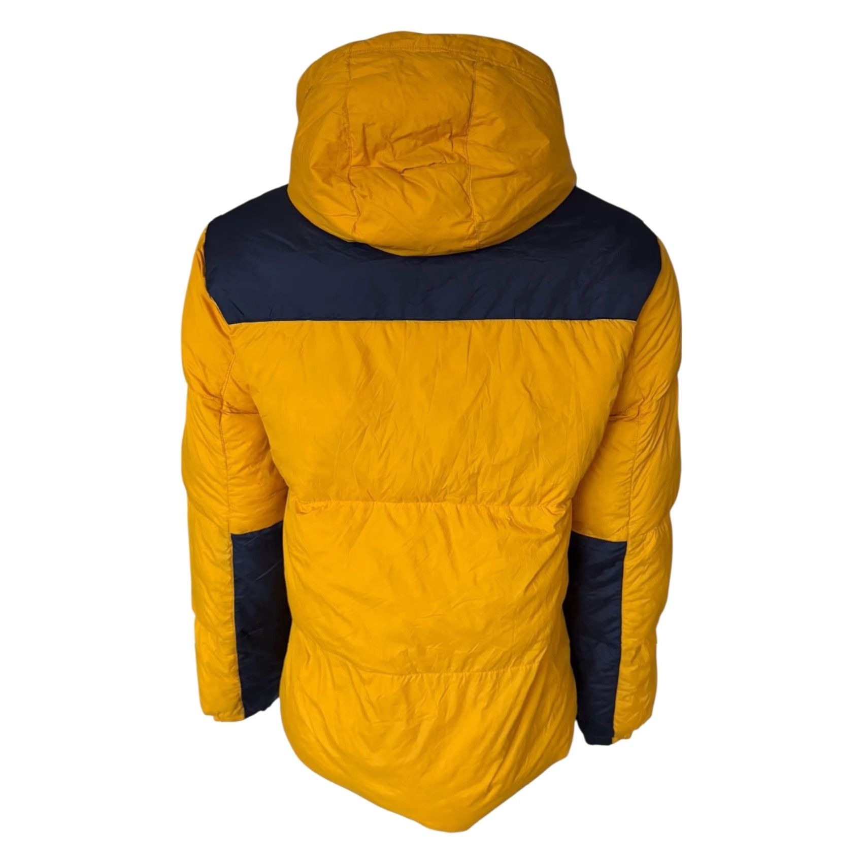 Reebok Reebok Hooded Goose Down Puffer Jacket – Yellow / Navy – Unisex – Size 110 (110 Unisex) – XL / L Fit – Hooded Down Jacket Size US L / EU 52-54 / 3 - 3 Thumbnail