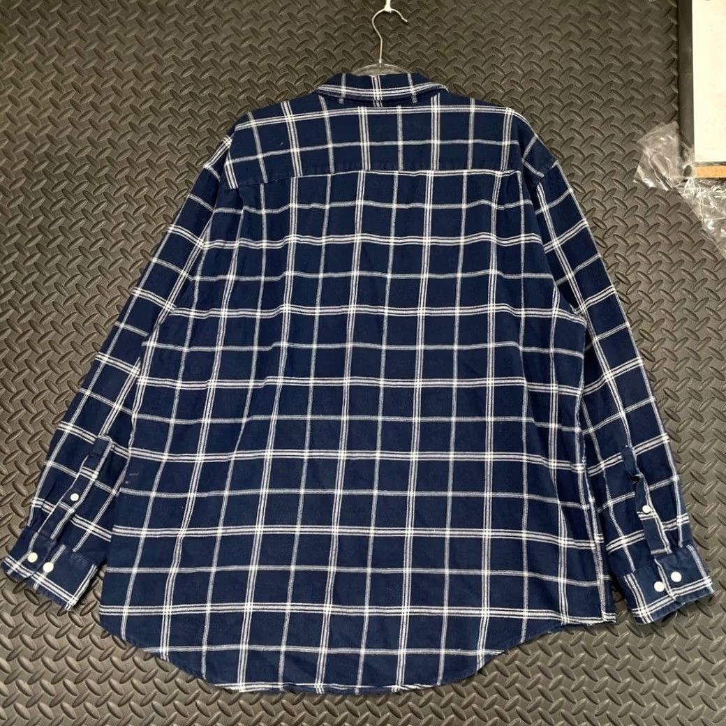 Gap VINTAGE GAP Navy Blue White Plaid Button Up Long Sleeve Shirt Men XL Regular Sleeve Mens XL Blue Plaid Shirt Size US XL / EU 56 / 4 - 2 Thumbnail