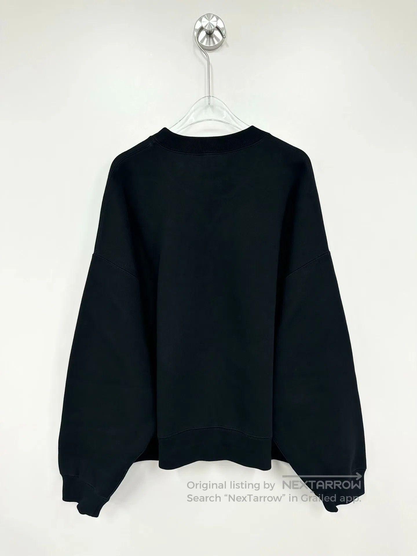 Gucci Guicci Black Embroidered Logo Long Sleeve Sweatshirt| Size US M / EU 48-50 / 2 - 2 Thumbnail