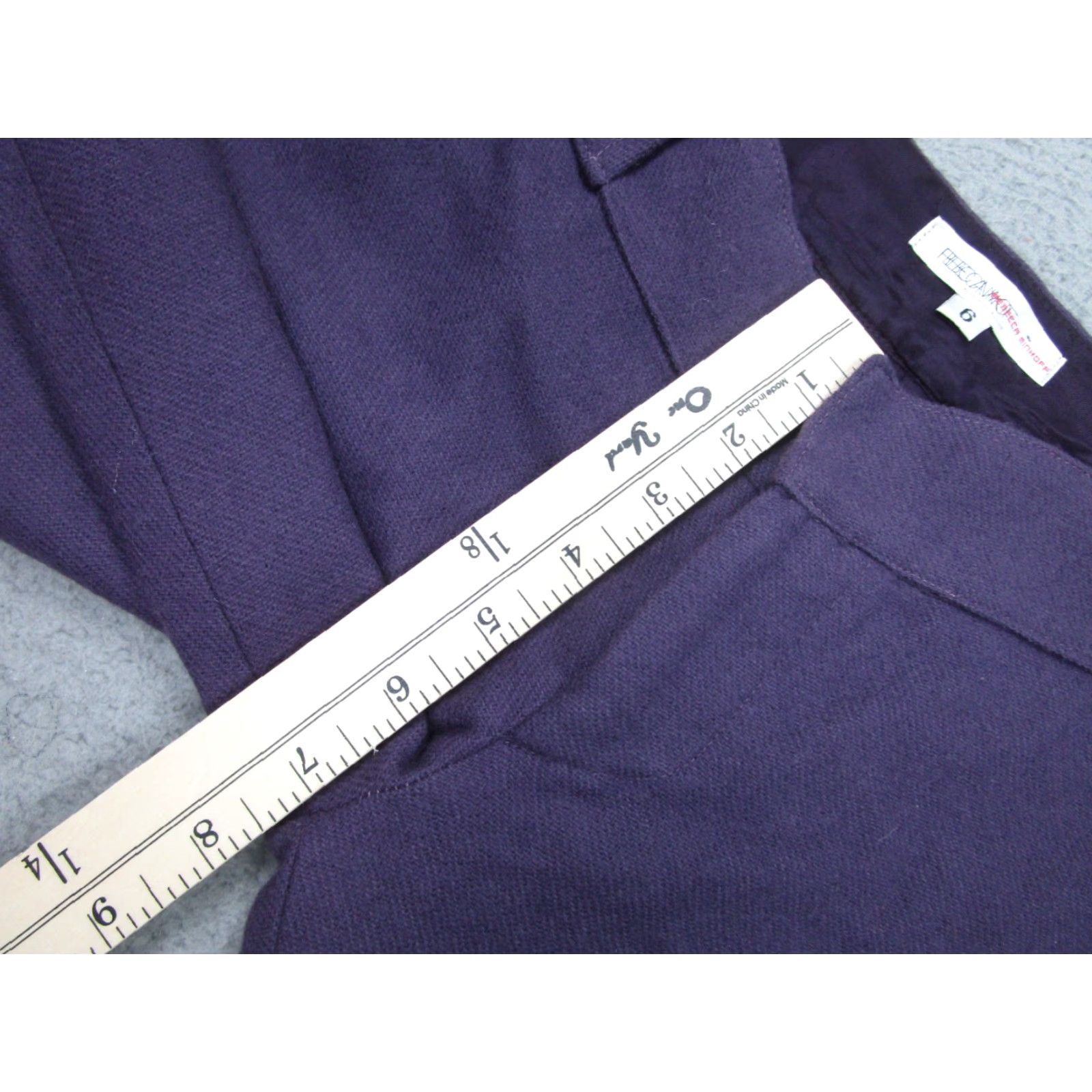 Rebecca Minkoff Rebecca Minkoff Pants Womens 6 Purple Capri Wool Low-Rise Tapered Size 28" / US 6 / IT 42 - 5 Thumbnail