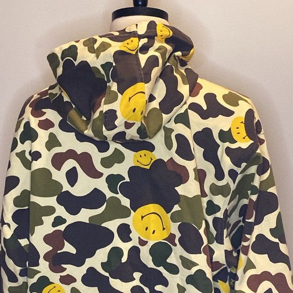 Market Market x SMILEY Camo Twill Zip Hoodie (sx XL) Size US XL / EU 56 / 4 - 6 Thumbnail