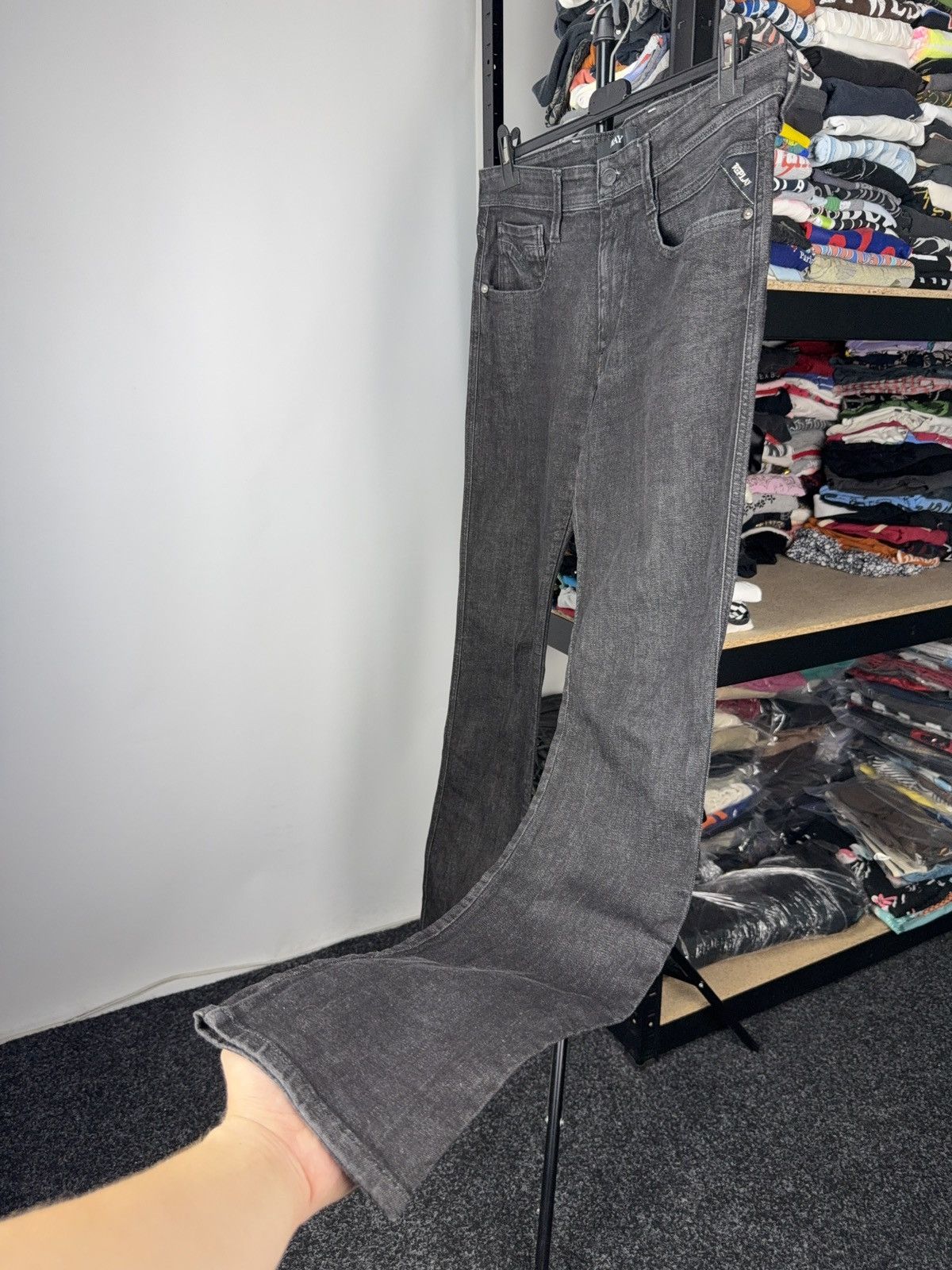Replay Luxury 00s Replay Black Denim pants Jeans W34 Vintage Italy Size US 34 / EU 50 - 5 Thumbnail