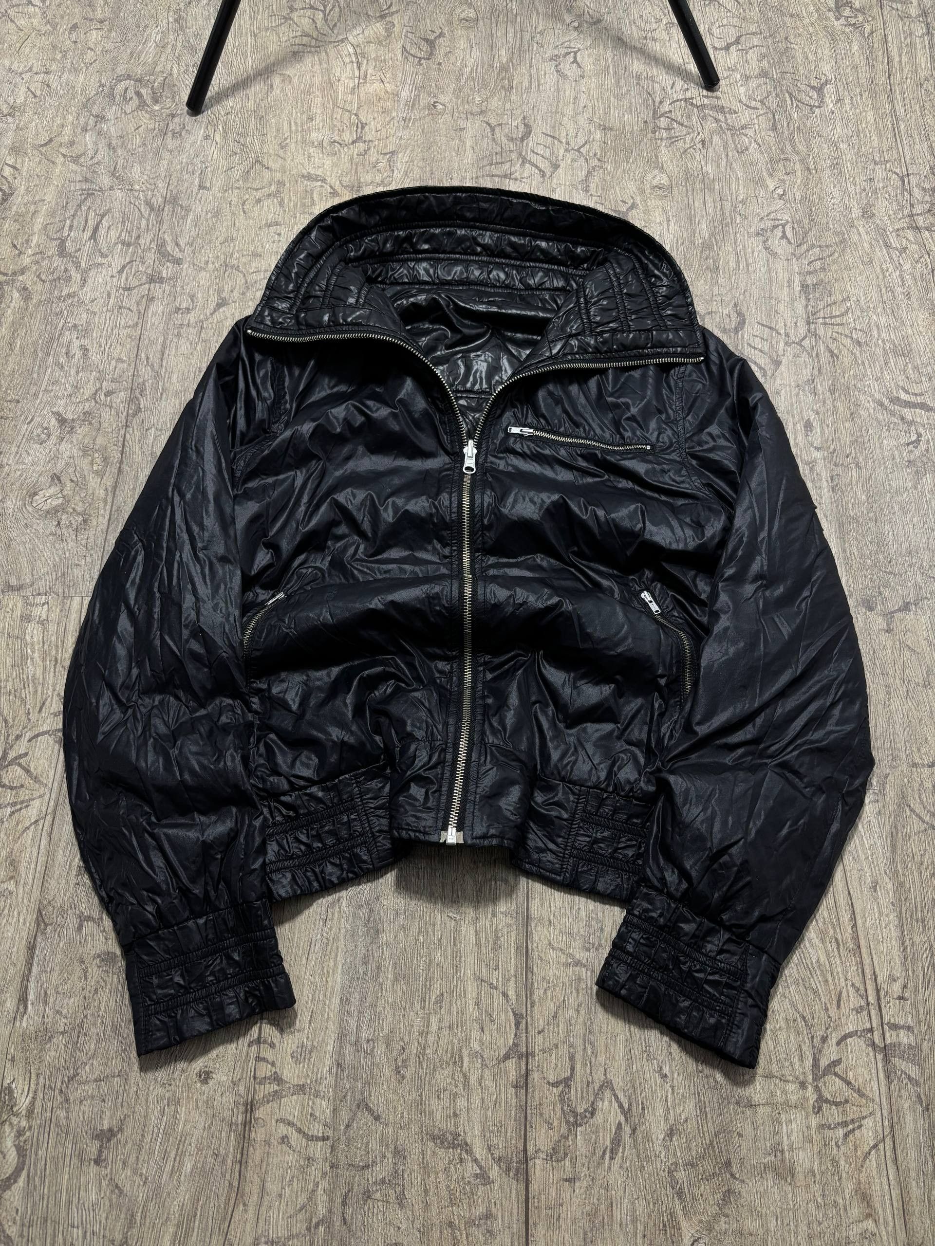 Japanese Brand CAP-C Utility Black Shiny Nylon Cropped Puffer Jacket M Size US S / EU 44-46 / 1 - 3 Thumbnail