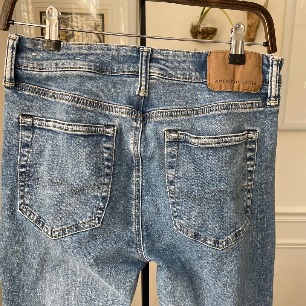 American Eagle Outfitters American Eagle Mens Slim Blue Jeans 30 x 33 Size US 30 / EU 46 - 4 Thumbnail