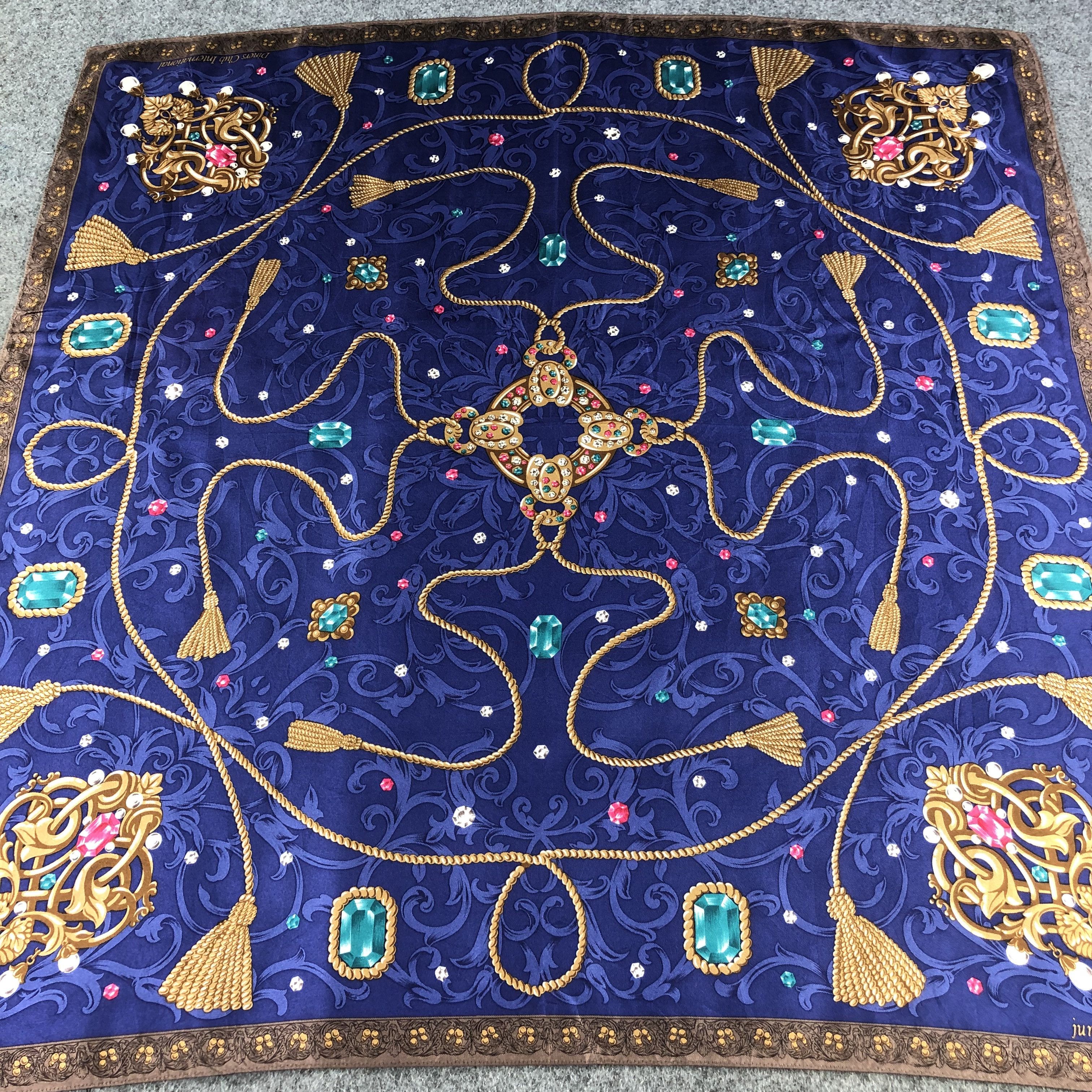 Japanese Brand Jun Ashida Luxury Jewelry Silk Scarf M902 Size ONE SIZE - 4 Thumbnail