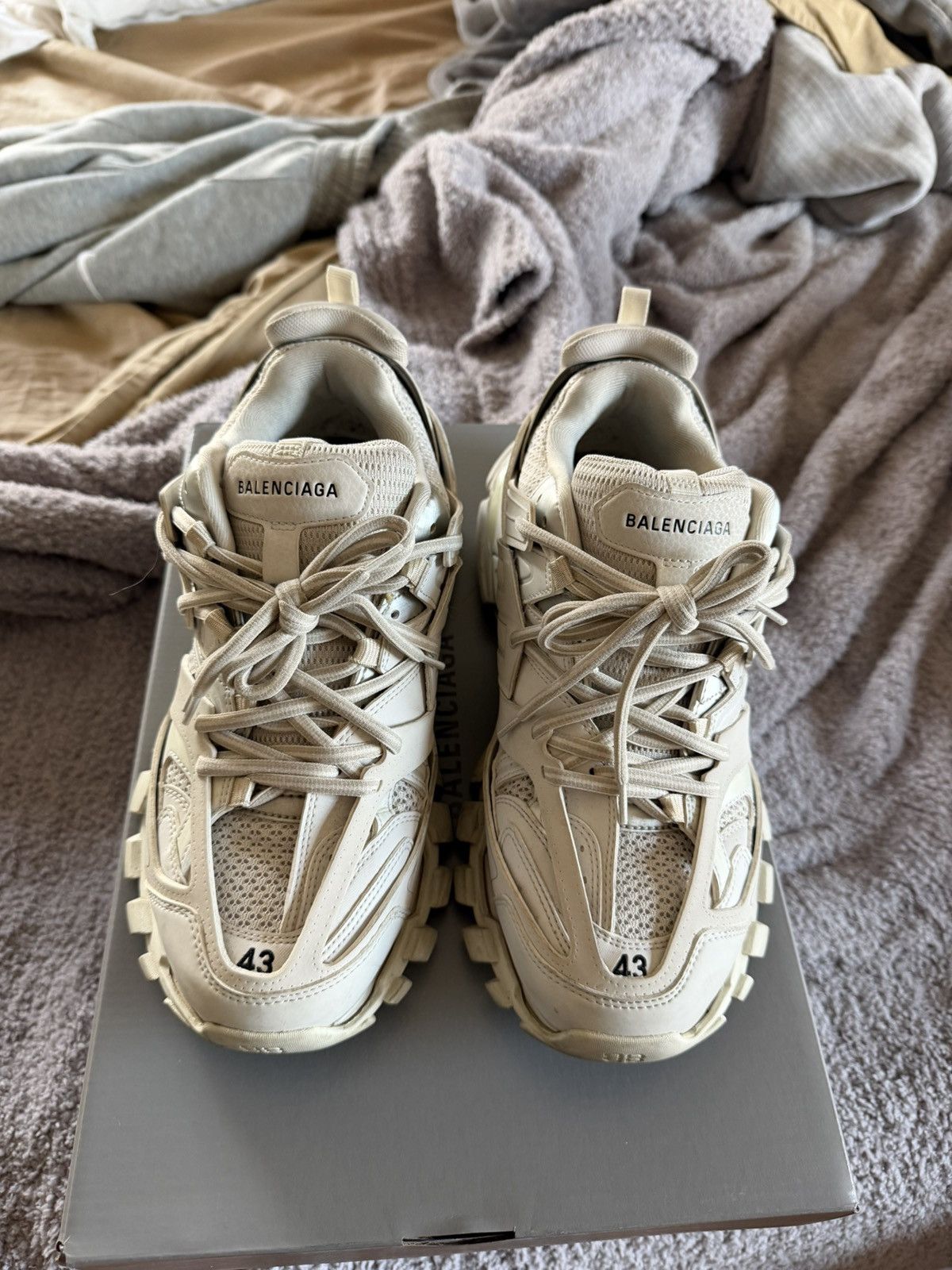 White Balenciaga Track Runners
