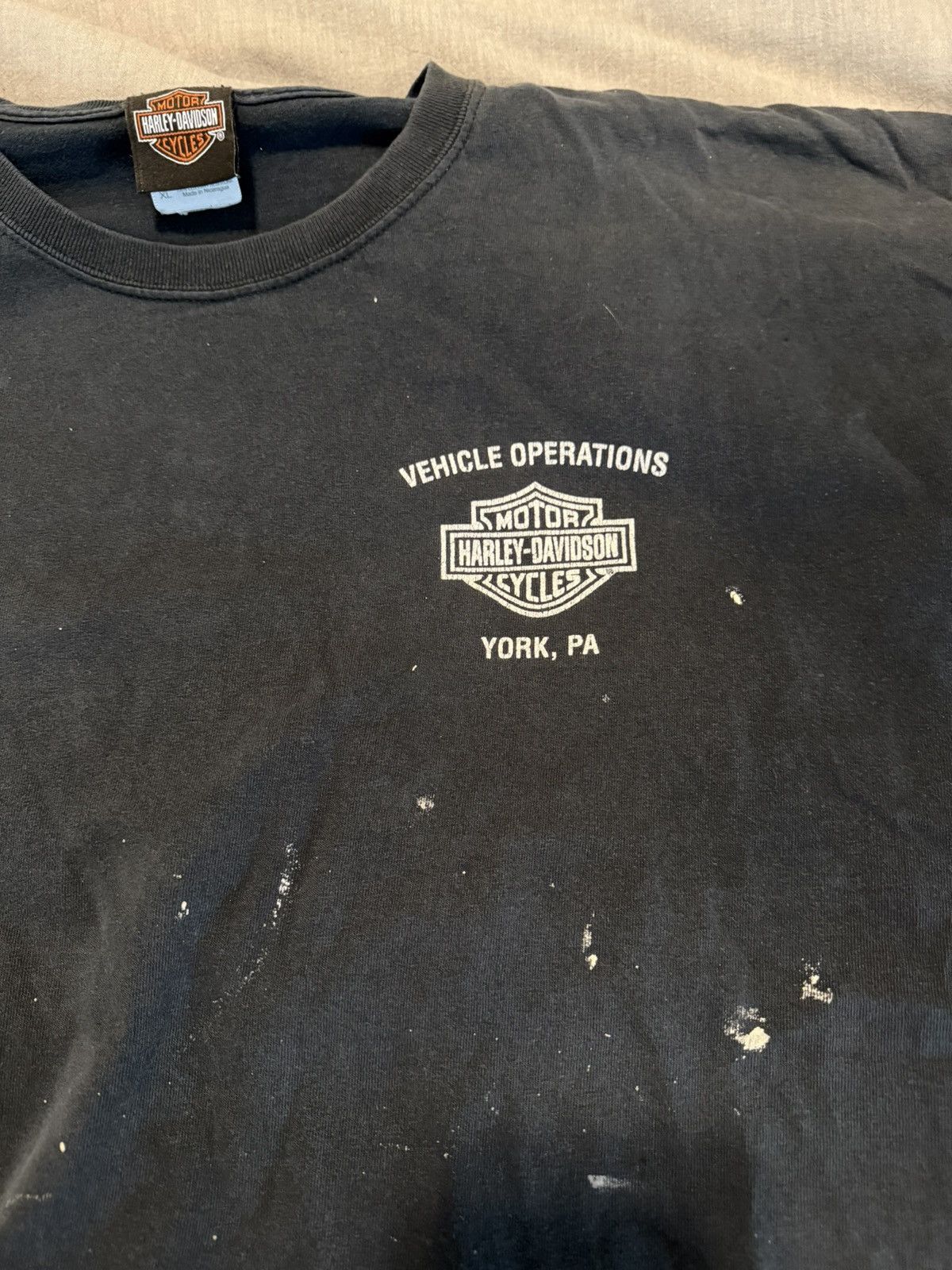 Harley Davidson Vintage employee paint splatter harley davidson t shirt Size US XL / EU 56 / 4 - 2 Thumbnail