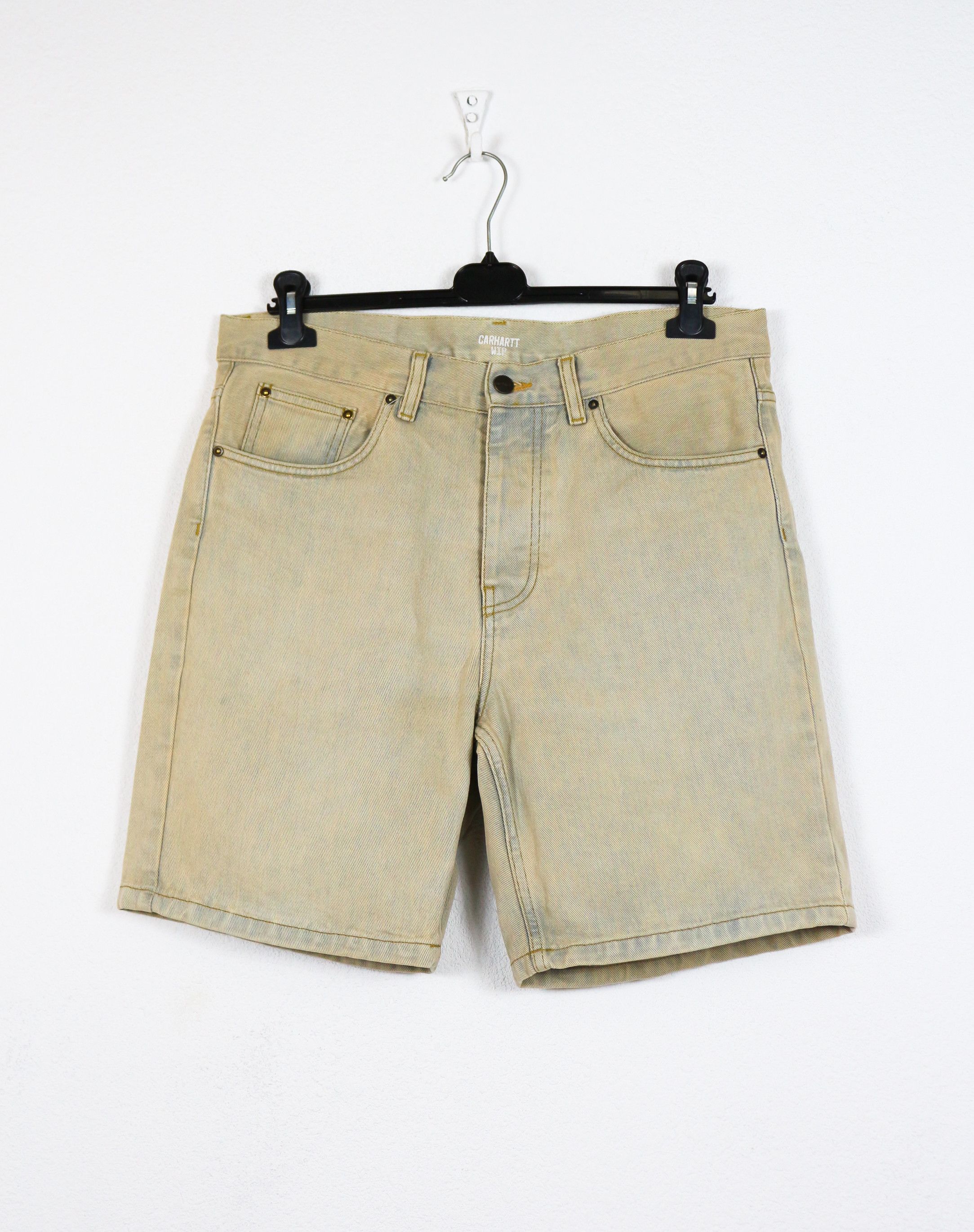 Carhartt Carhartt WIP Logo Hamilton Brown Denim Shorts Size US 32 / EU 48 - 1 Thumbnail