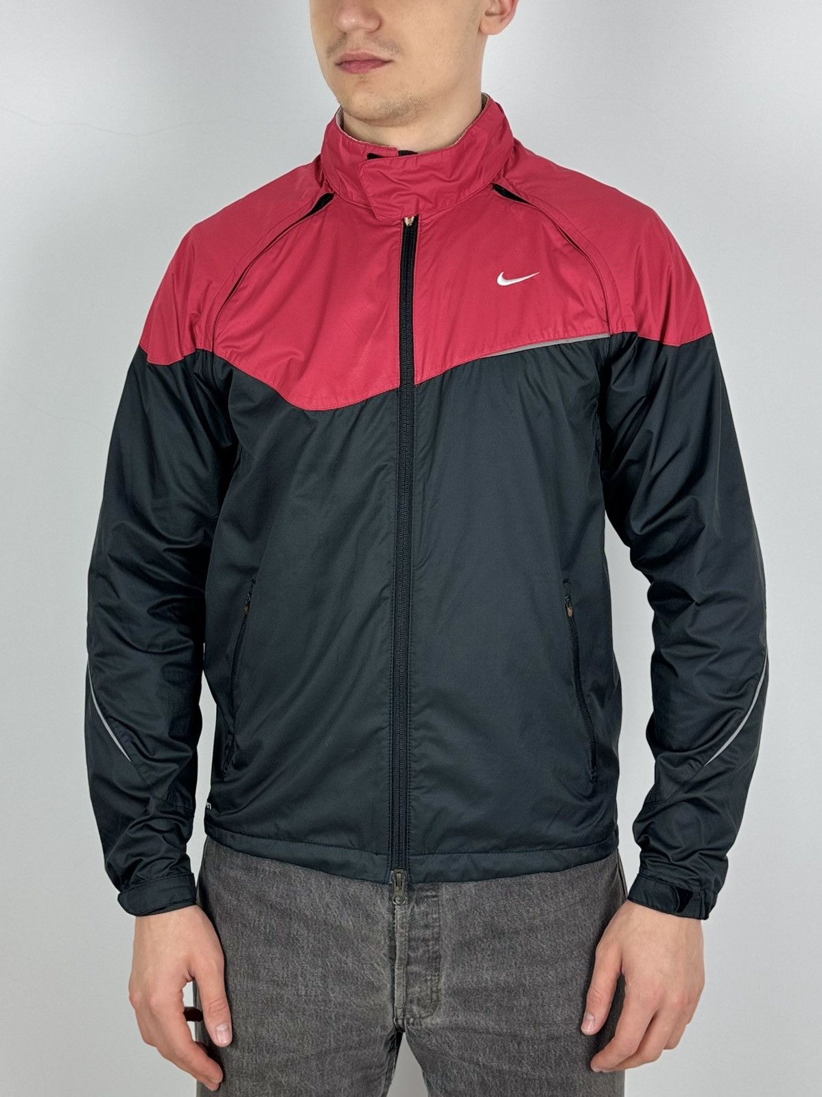 Nike Nike 2in1 Paneled Nylon Vented Running Jacket Size US M / EU 48-50 / 2 - 1 Thumbnail