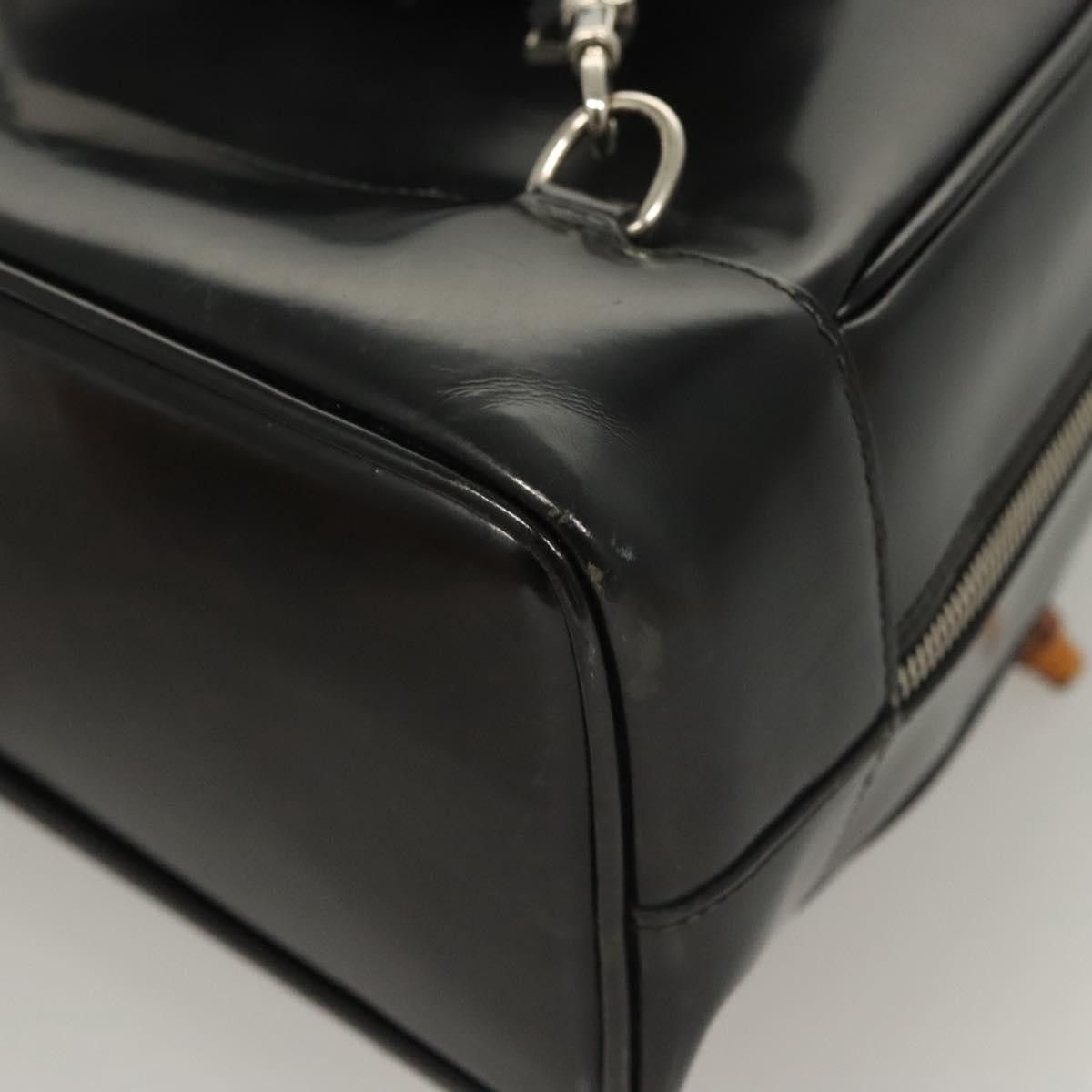 Gucci GUCCI Bamboo Shoulder Bag Enamel Black Silver 003 3444 003 Size ONE SIZE - 11 Thumbnail