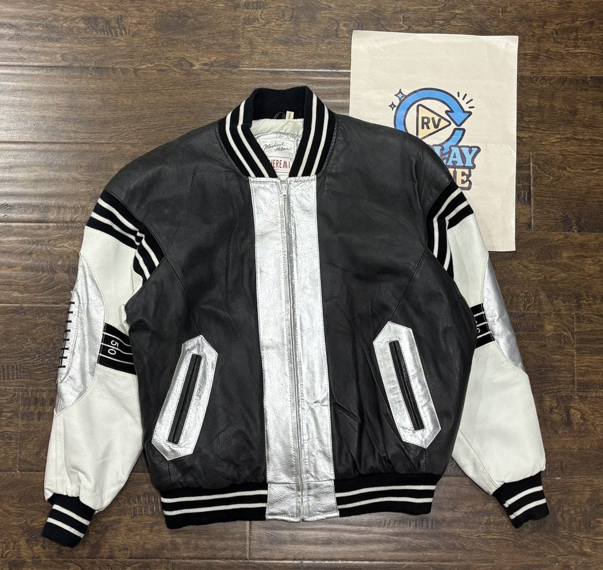 Michael Hoban RARE VINTAGE MICHAEL HOBAN WHEREMI FOOTBALL LEATHER JACKET Size US XL / EU 56 / 4 - 2 Thumbnail