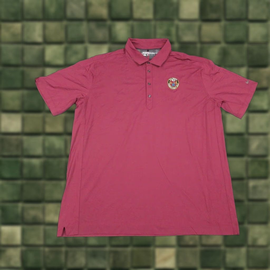 VINTAGE Nike Polo Shirt Men XL Red 90s Logo Golf Casual